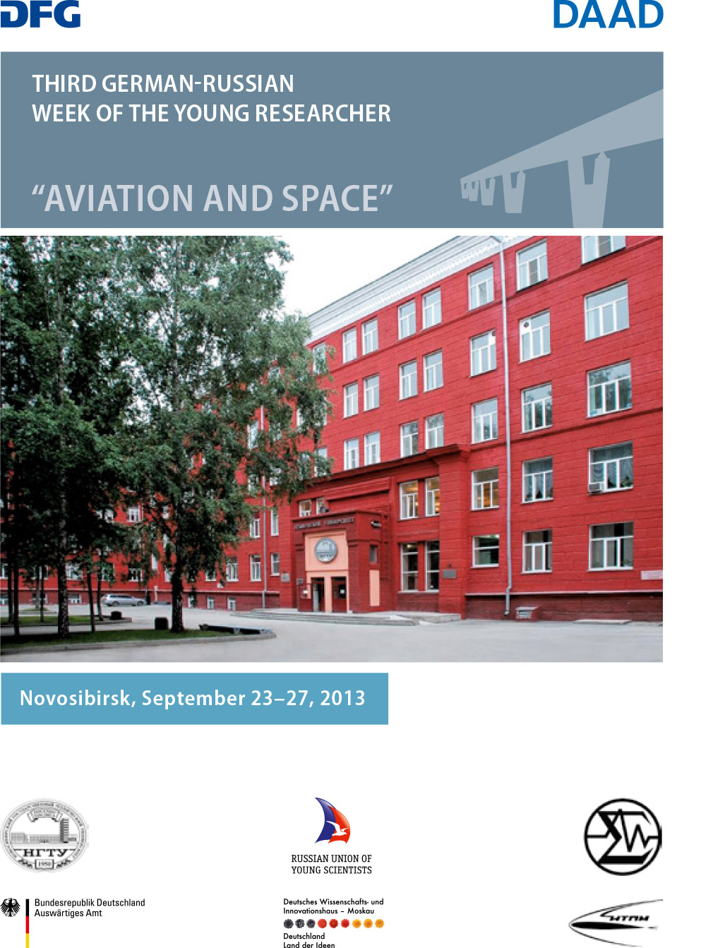 Broschüre zur Novosibirsker Nachwuchswoche „Aviation and Space“