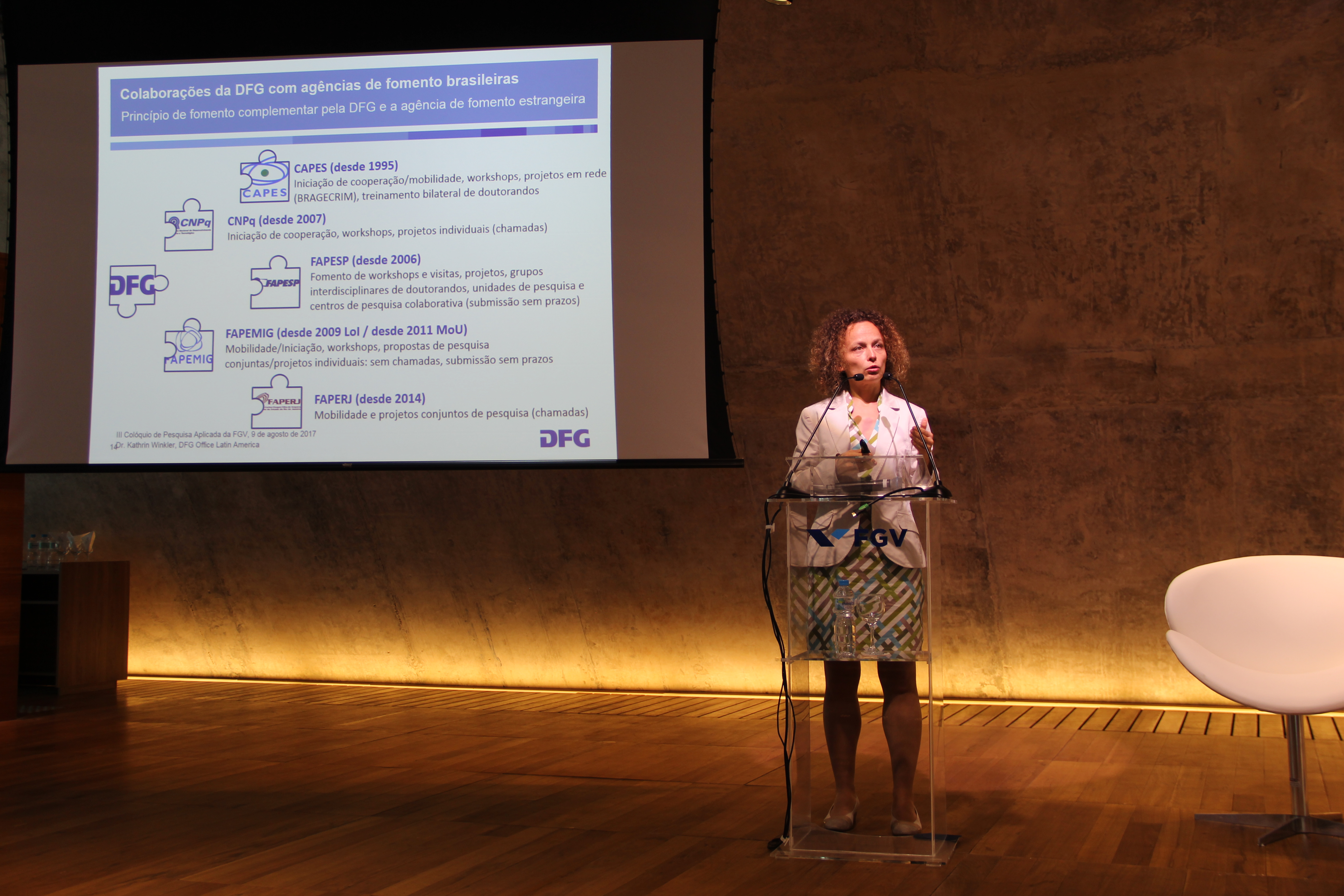 Kathrin Winkler presented the activities of the DFG’s Latin America office