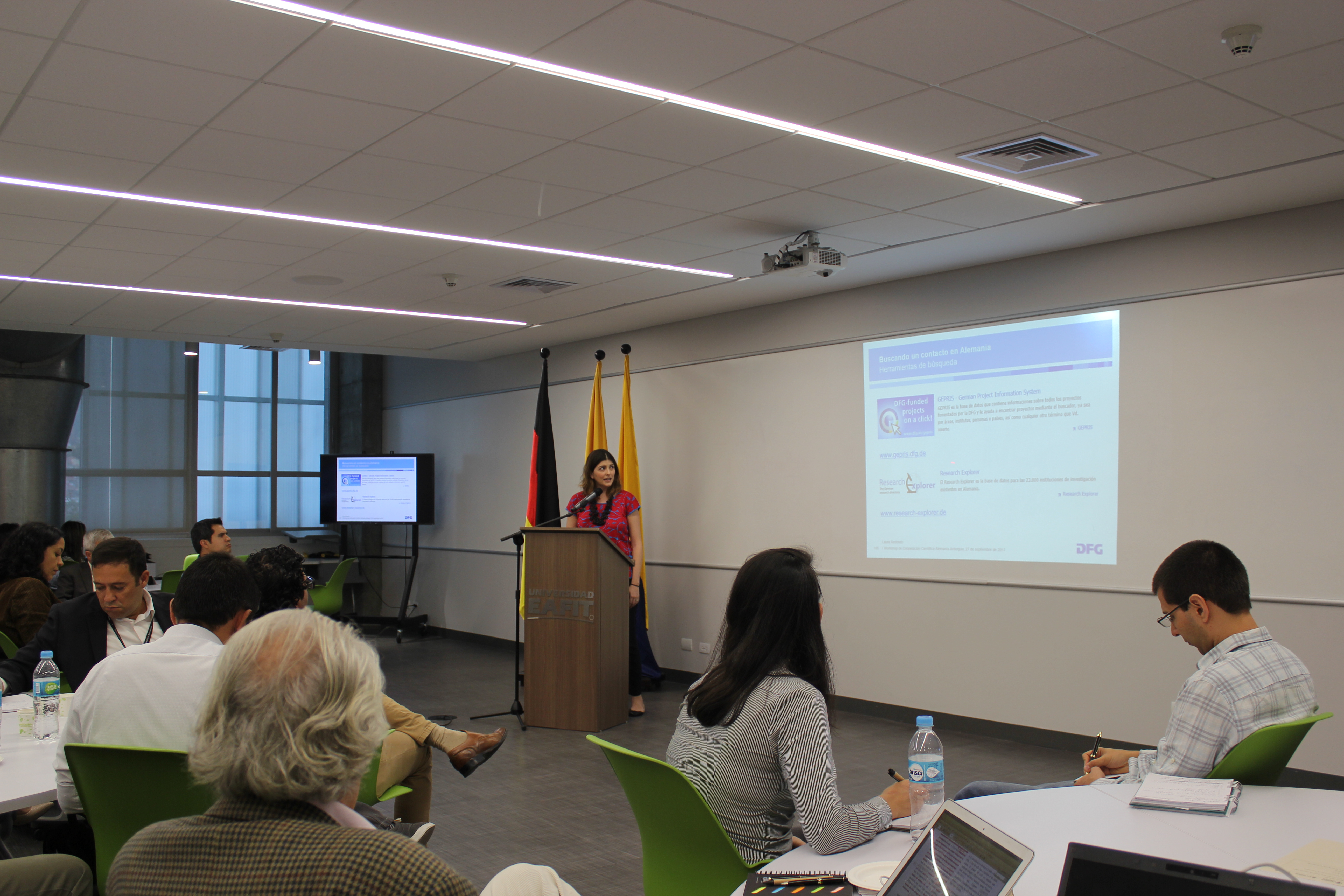 Laura Redondo stellte das DFG-Büro Lateinamerika und dessen Aktivitäten in der Region vor