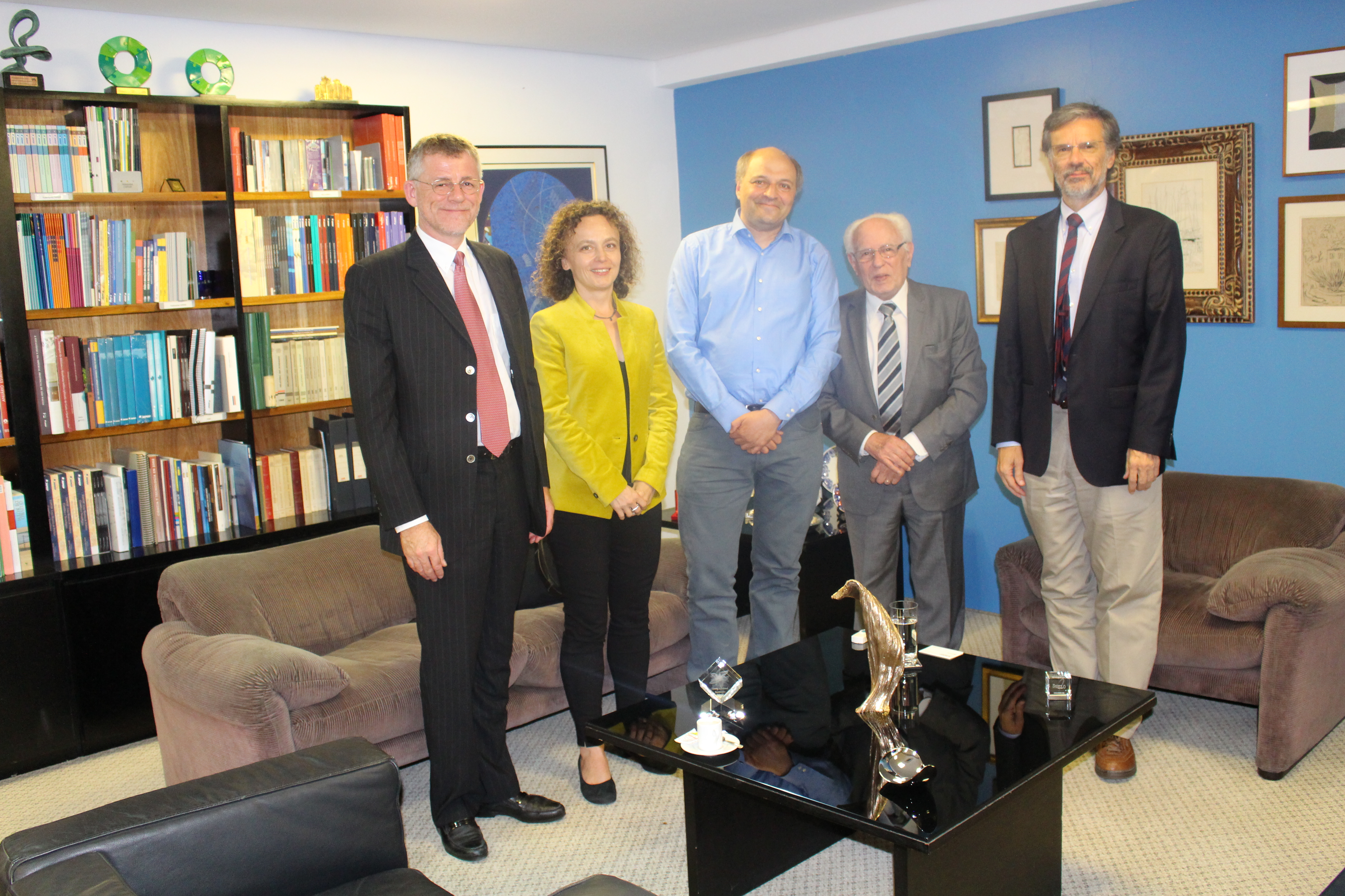 Meeting with FAPESP President José Goldemberg (2nd from right)