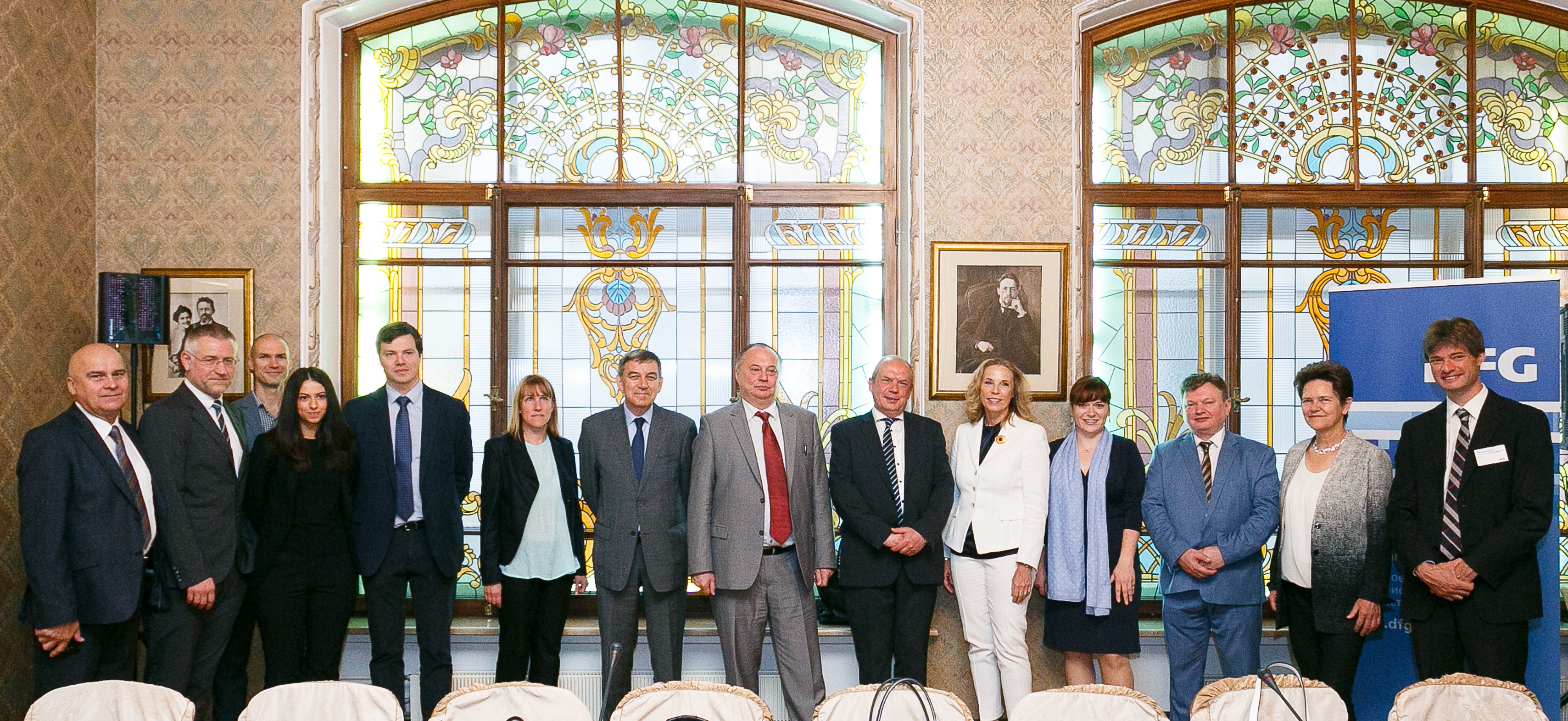 DFG delegation at the roundtable discussion with Russian partners (RFBR, RSF, MSU, SPBU)