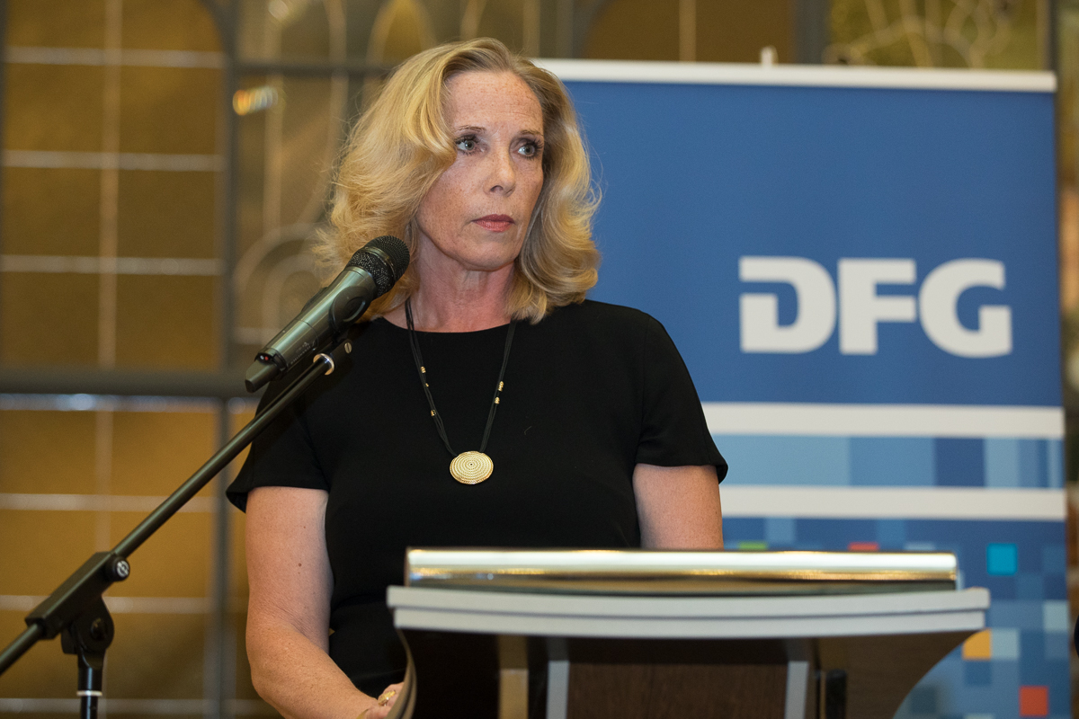 DFG Secretary General Ms. Dzwonnek opens the 2018 summer reception in Moscow