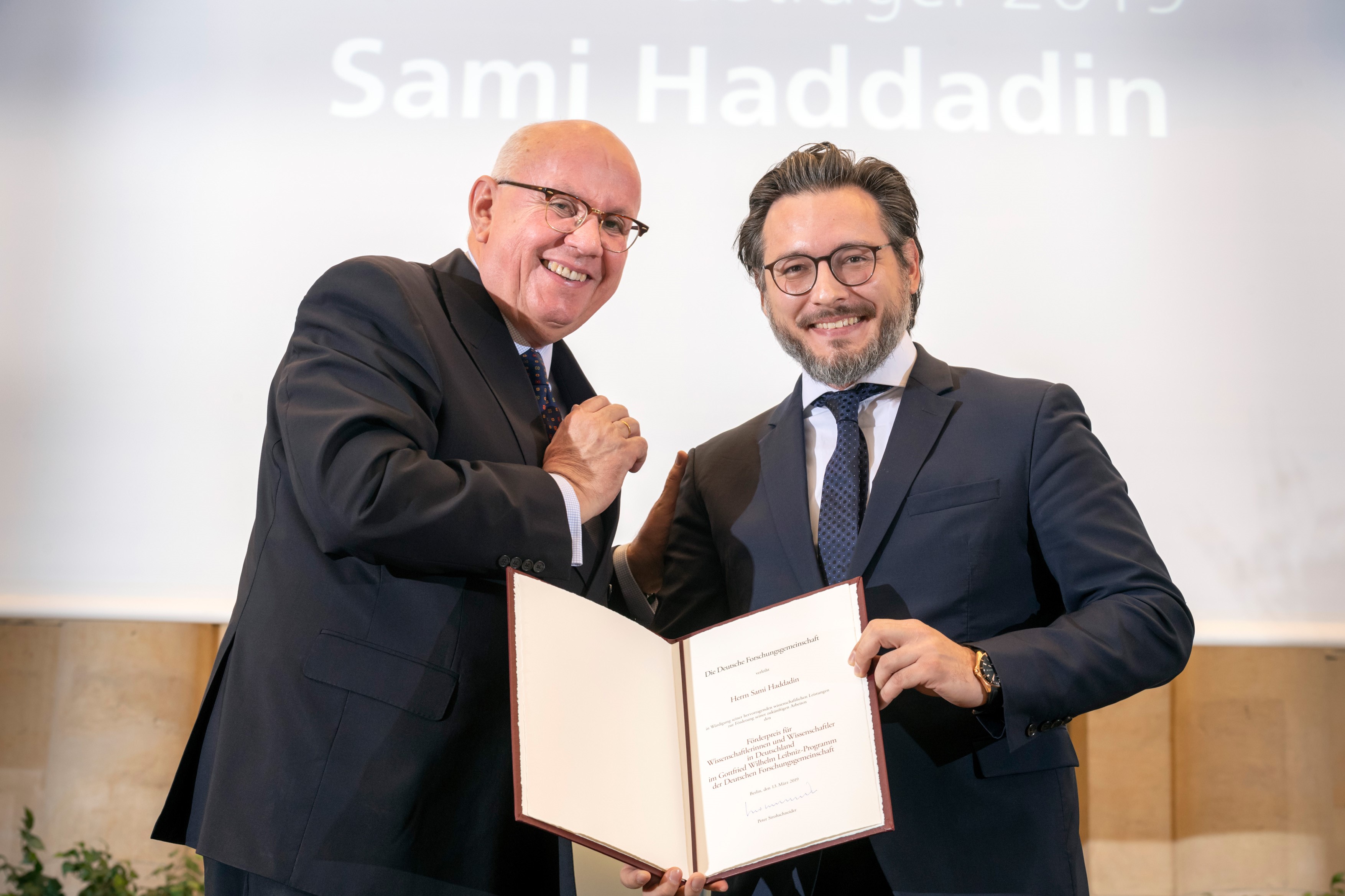 Preisverleihung an Prof. Dr.-Ing. Sami Haddadin