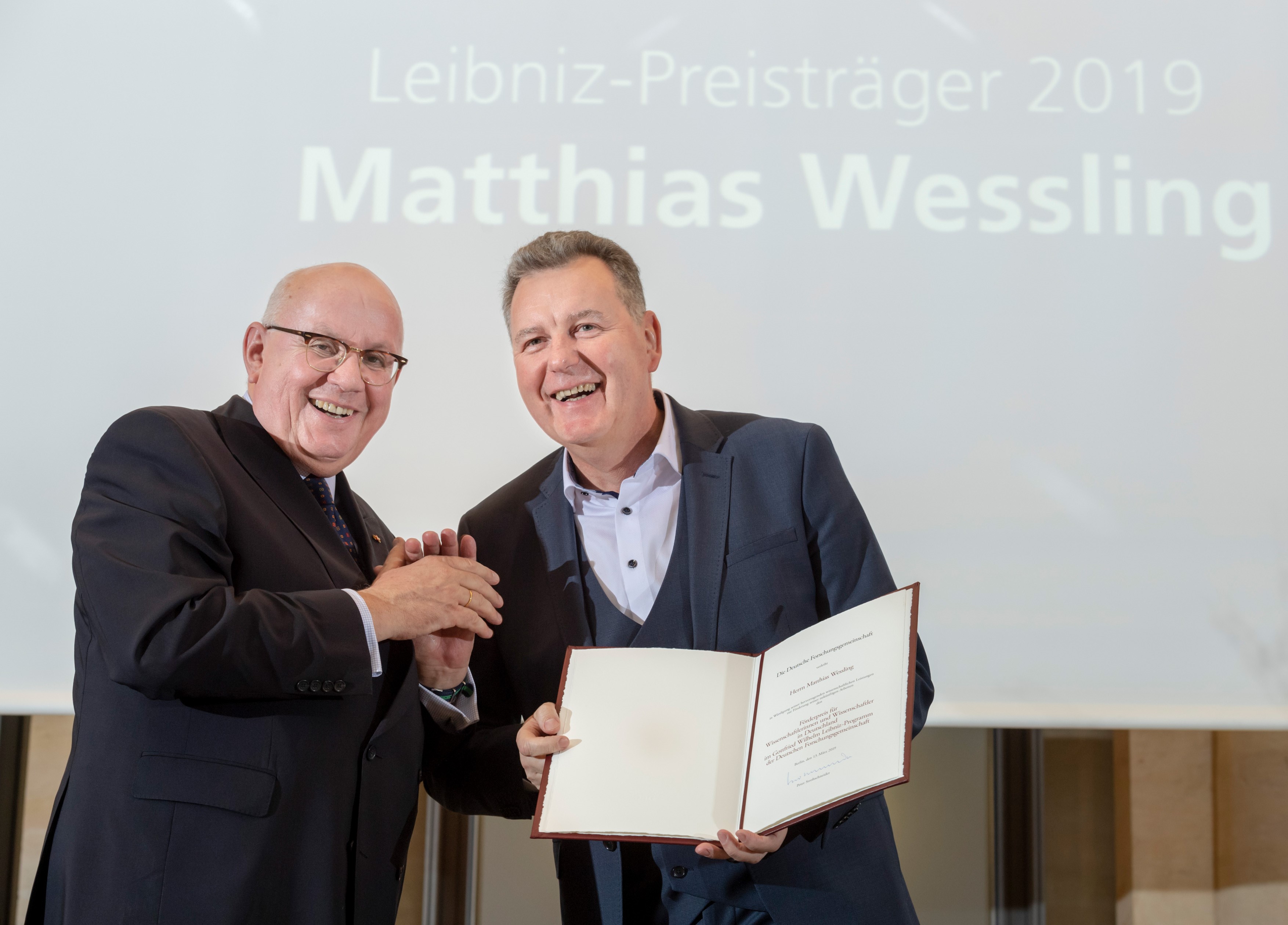 Preisverleihung an Prof. Dr.-Ing. Matthias Wessling