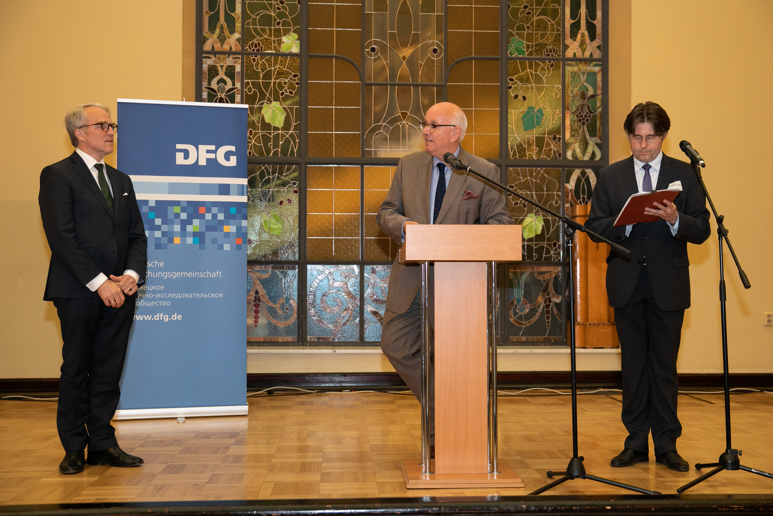 Президент DFG Петер Штрошнайдер на открытии Летнего приёма в Москве, июнь 2019