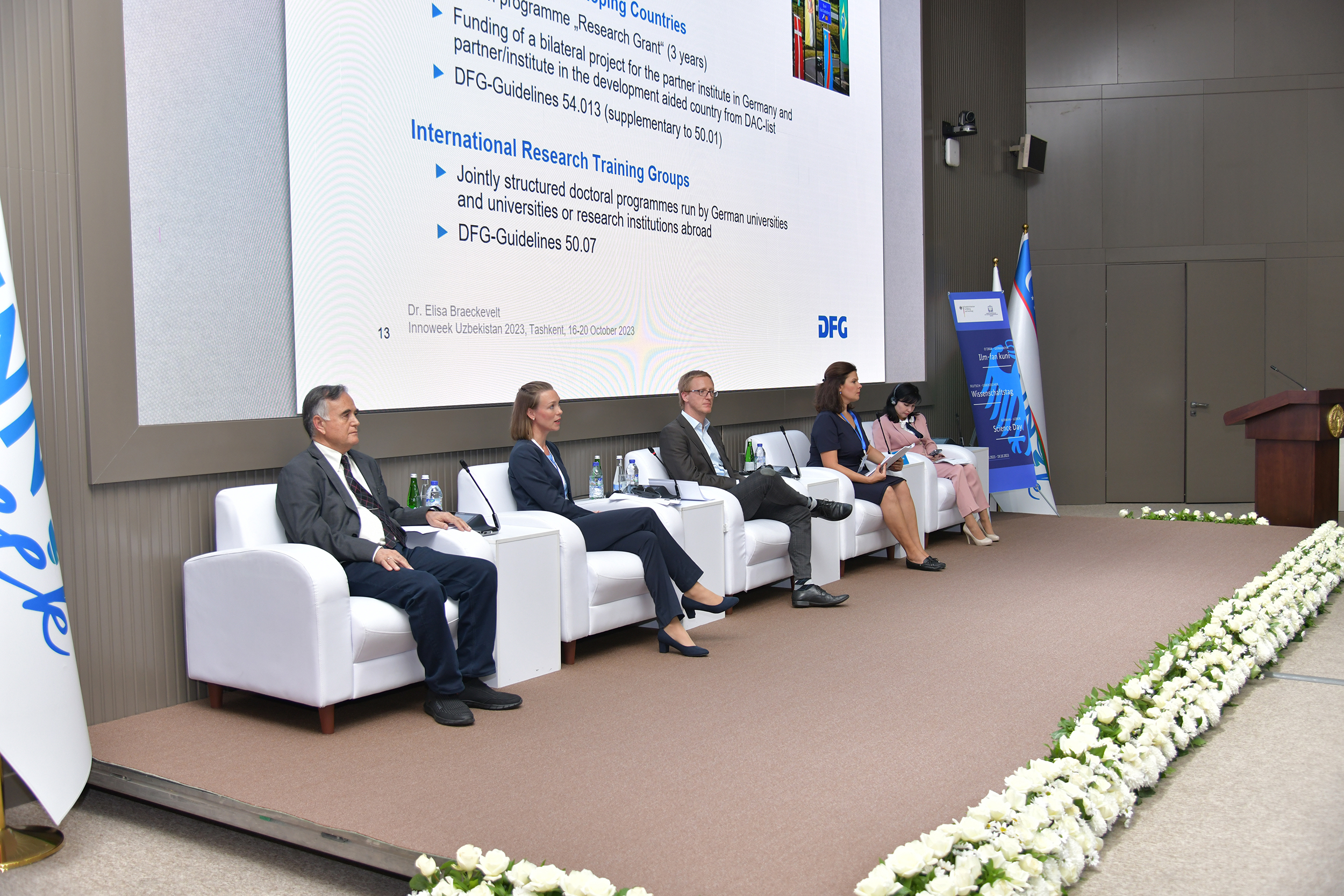 Deutsch-Usbekischer Wissenschaftstag auf der Innoweek 2023 in Tashkent: DFG-Vortrag über internationale Fördermöglichkeiten und Aktivitäten in der Region