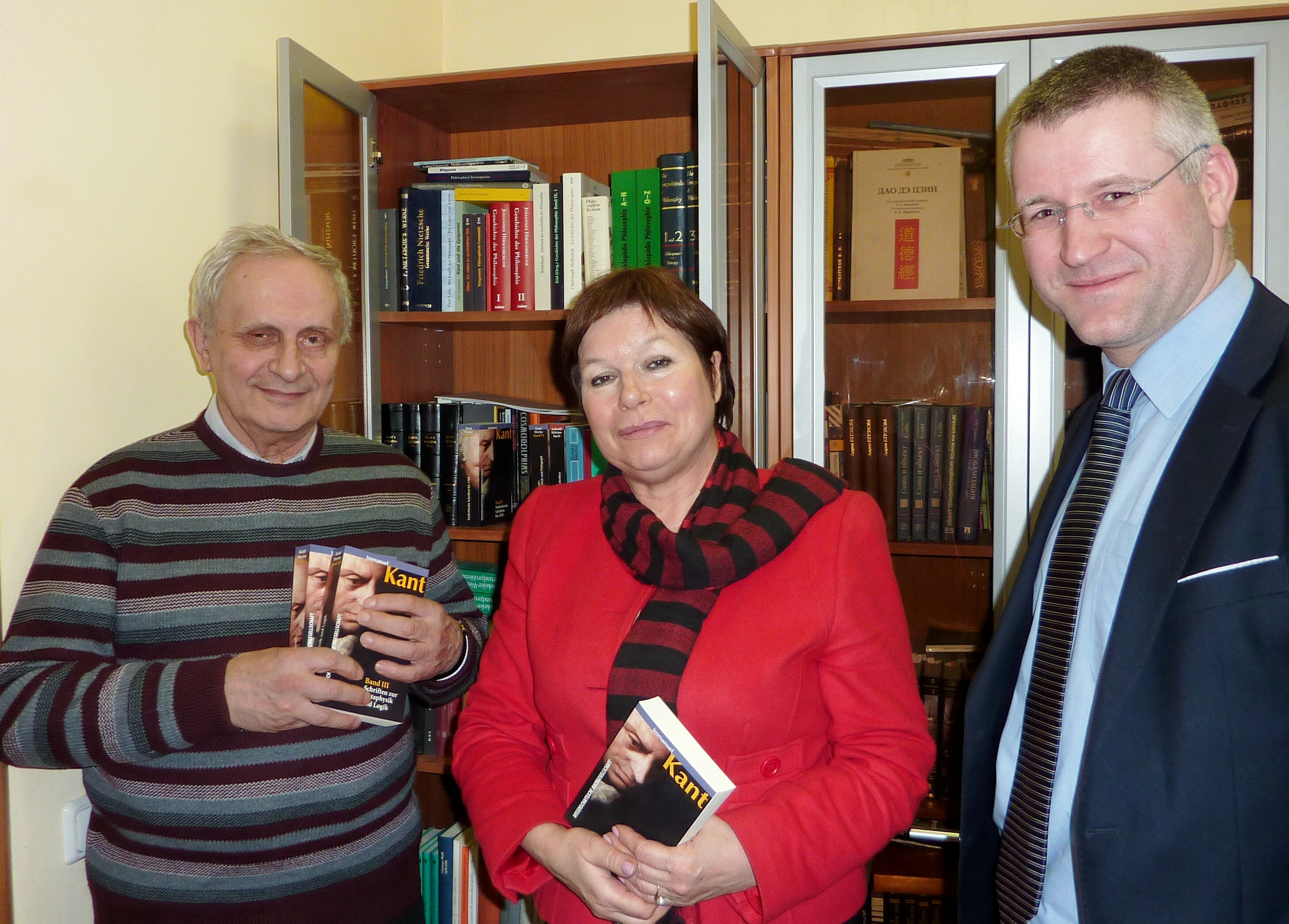 Dekan Prof. V. Goubin , Prorektorin Prof. V. Zabotkina, J. Achterberg