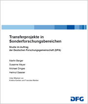 Cover Studie: Evaluation der Transferprojekte in Sonderforschungsbereichen