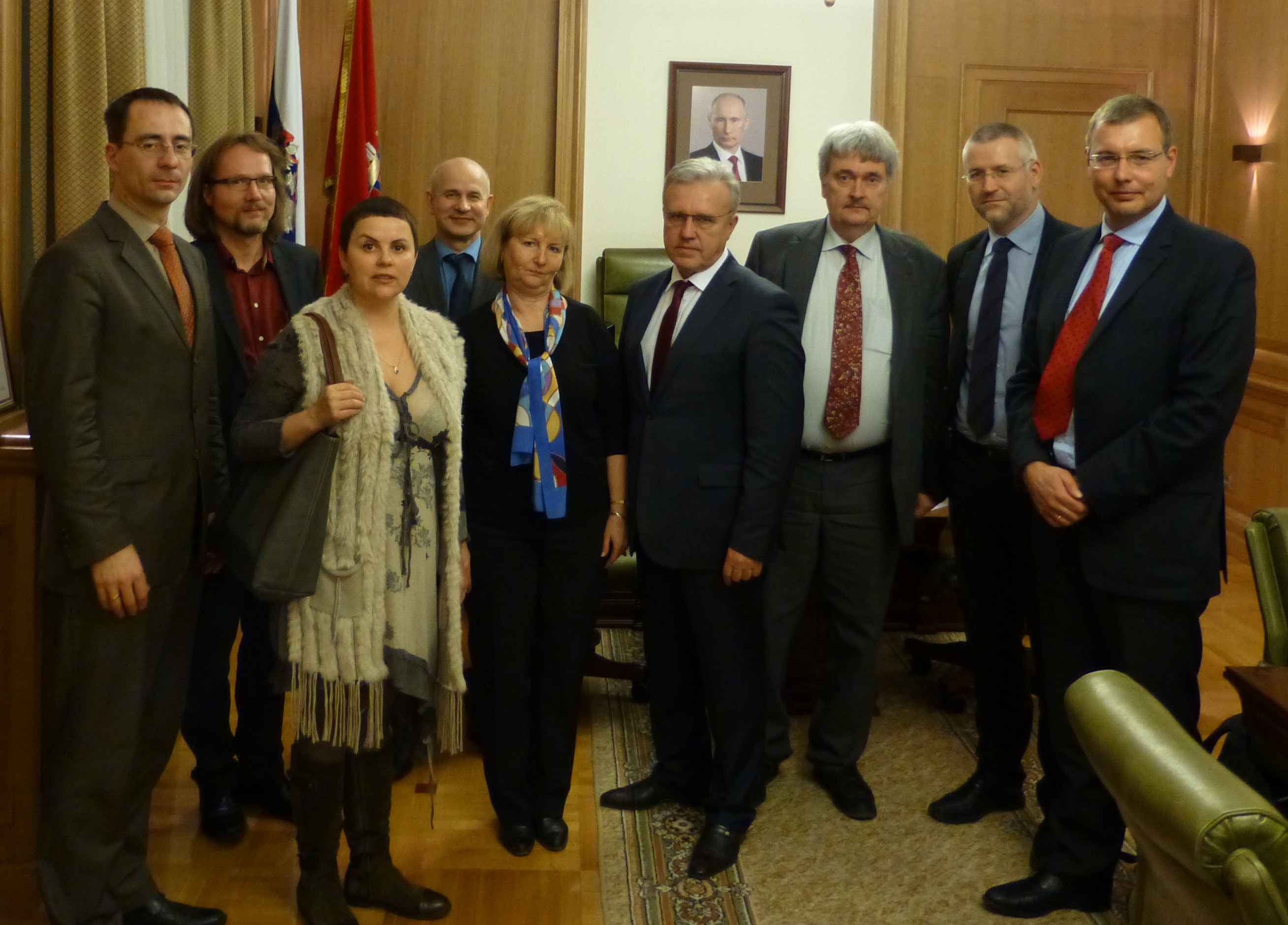 DWIH-Delegation zu Gast bei Hochschul-Präsident Aleksandr Uss (SFU)