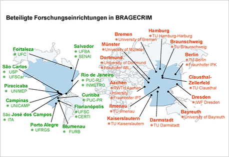 Beteiligte Forschungseinrichtungen in BRAGECRIM