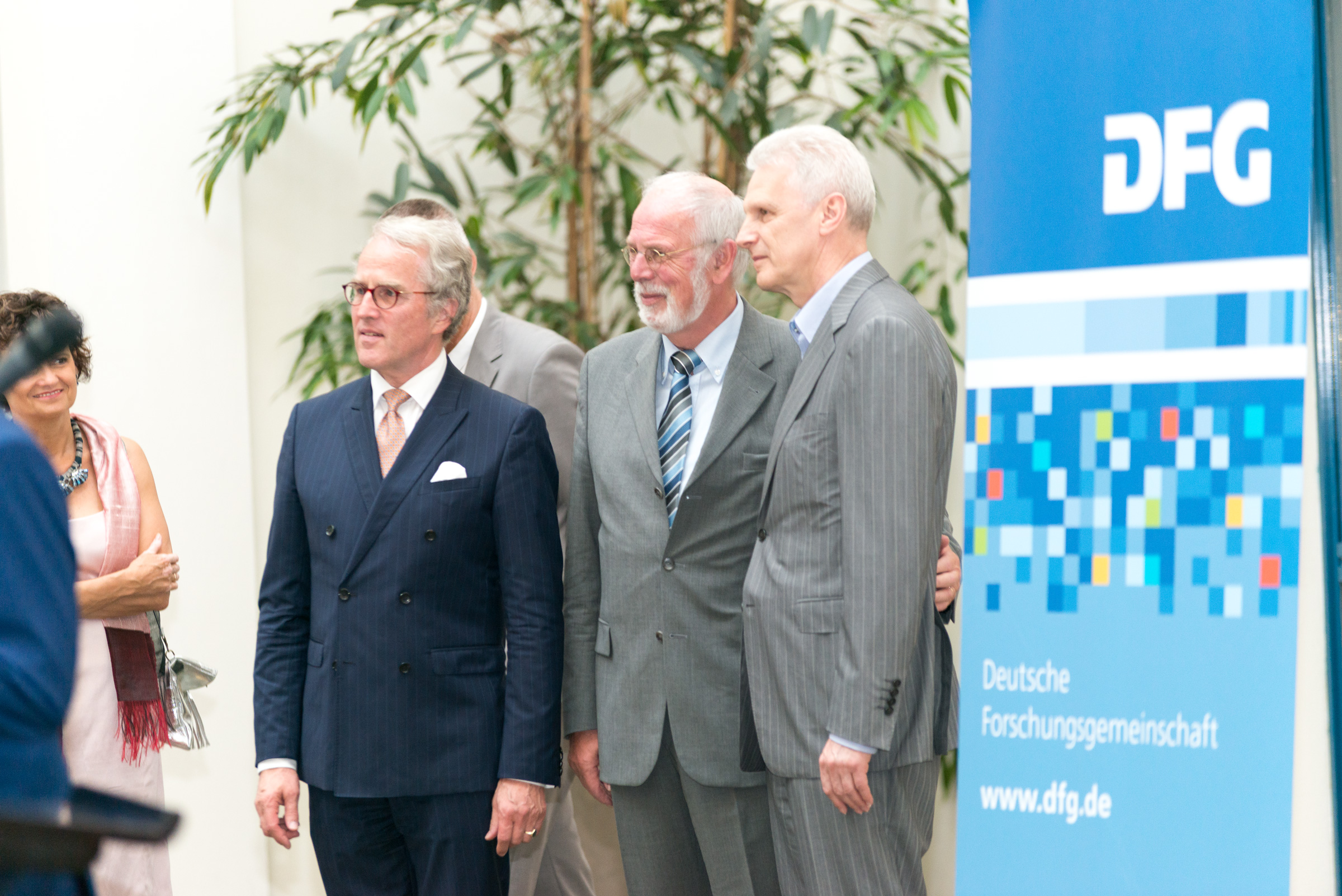 Opening of the summer reception, f. l. t. r. Ambassador Freiherr von Fritsch, Vice President Funke, former Minister Fursenko