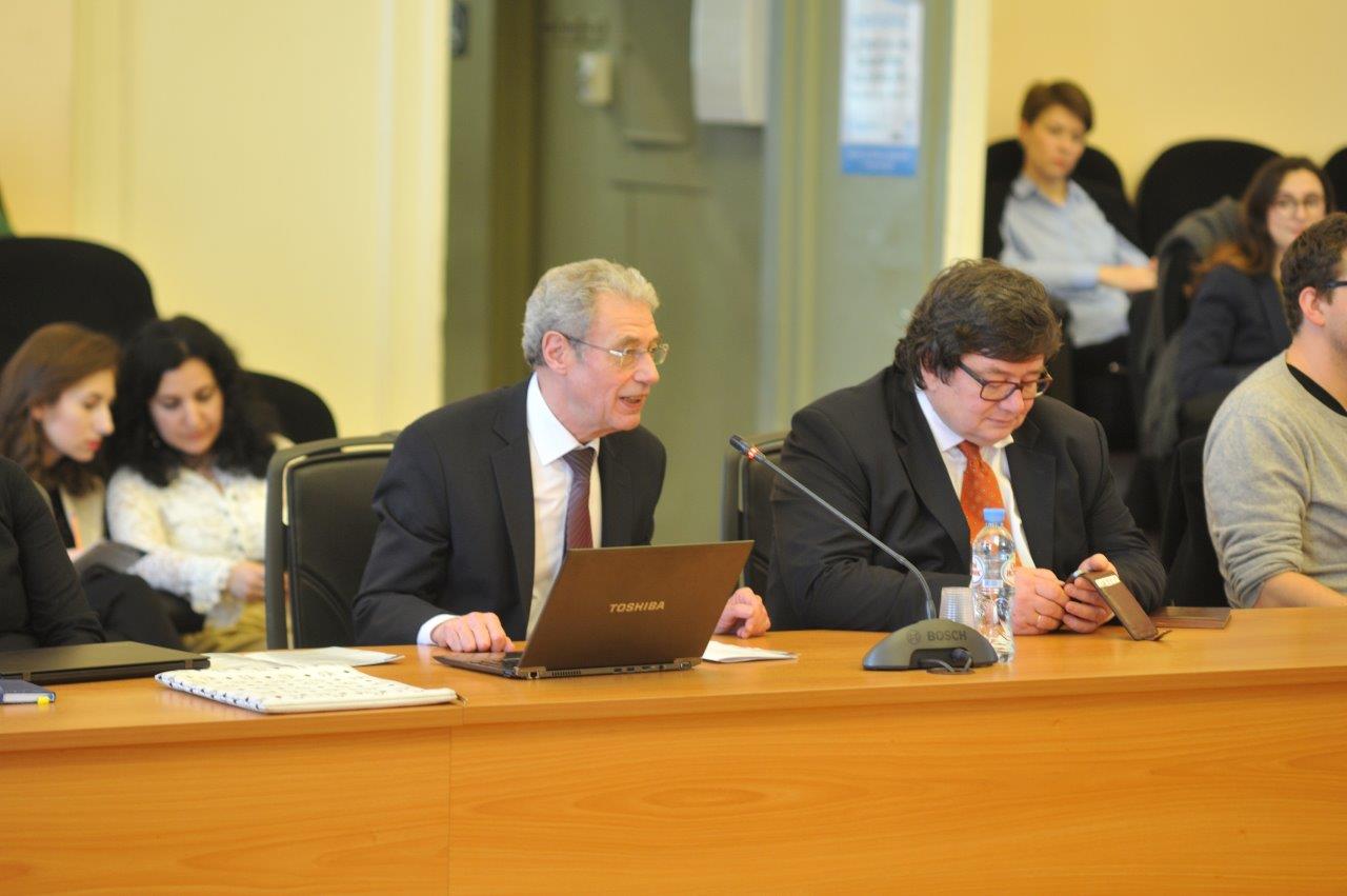 Prof. Zerebin (IRTG 1956, Herzen State Pedagogical University of Russia); right: Prof. Kemper (IRTG 1956, RGGU Moscow)