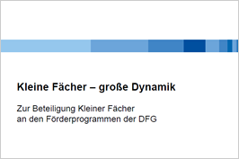 Cover Studie: "Kleine Fächer - große Dynamik"