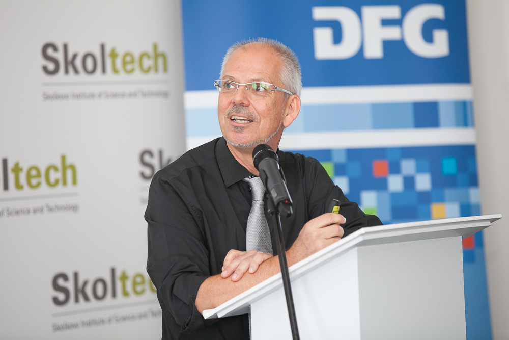 DFG-Vizepräsident Frank Allgöwer eröffnet die Nachwuchswoche 2017 am Skoltech, Moskau, September 2017