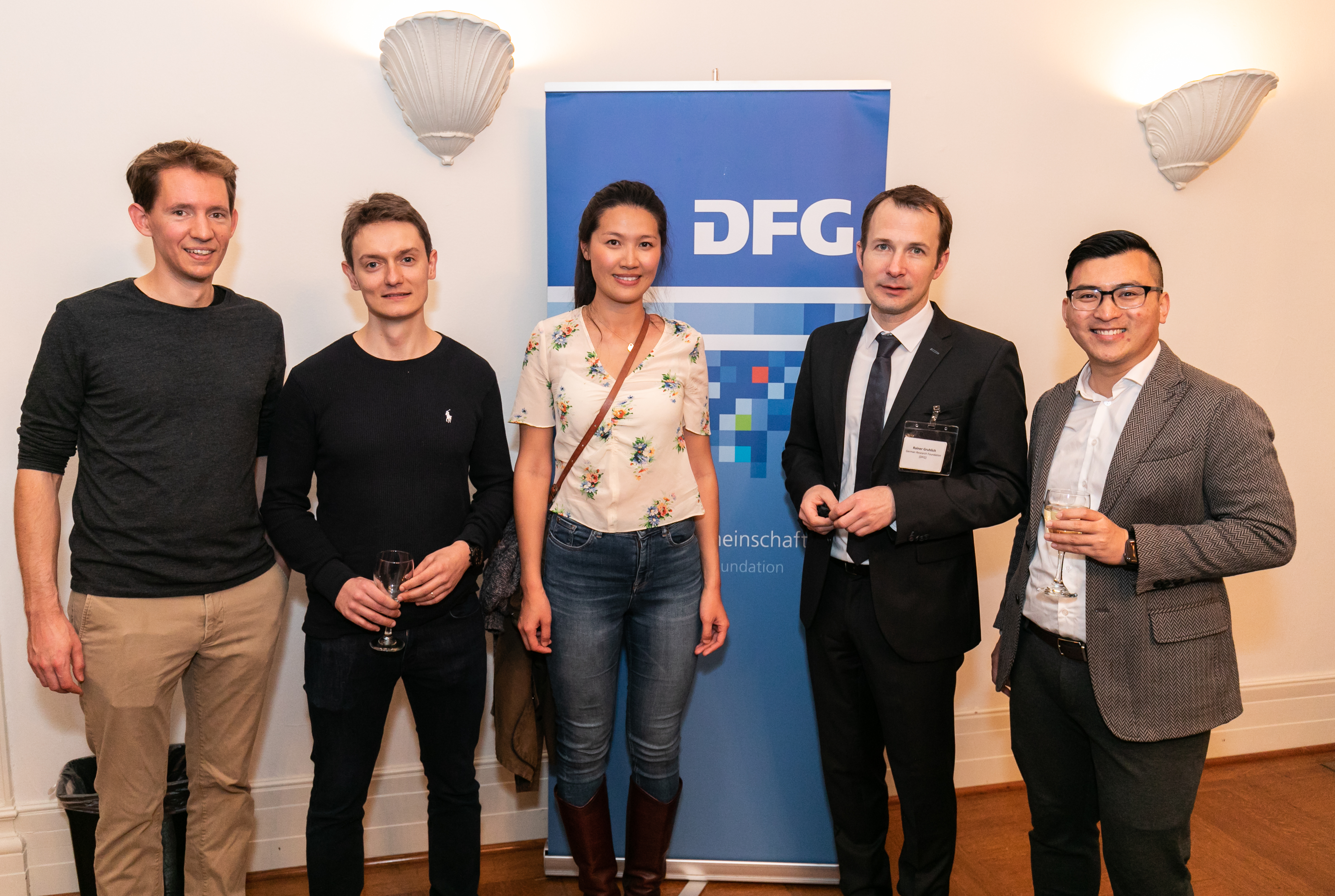 Dr. Rainer Gruhlich with guests at the reception