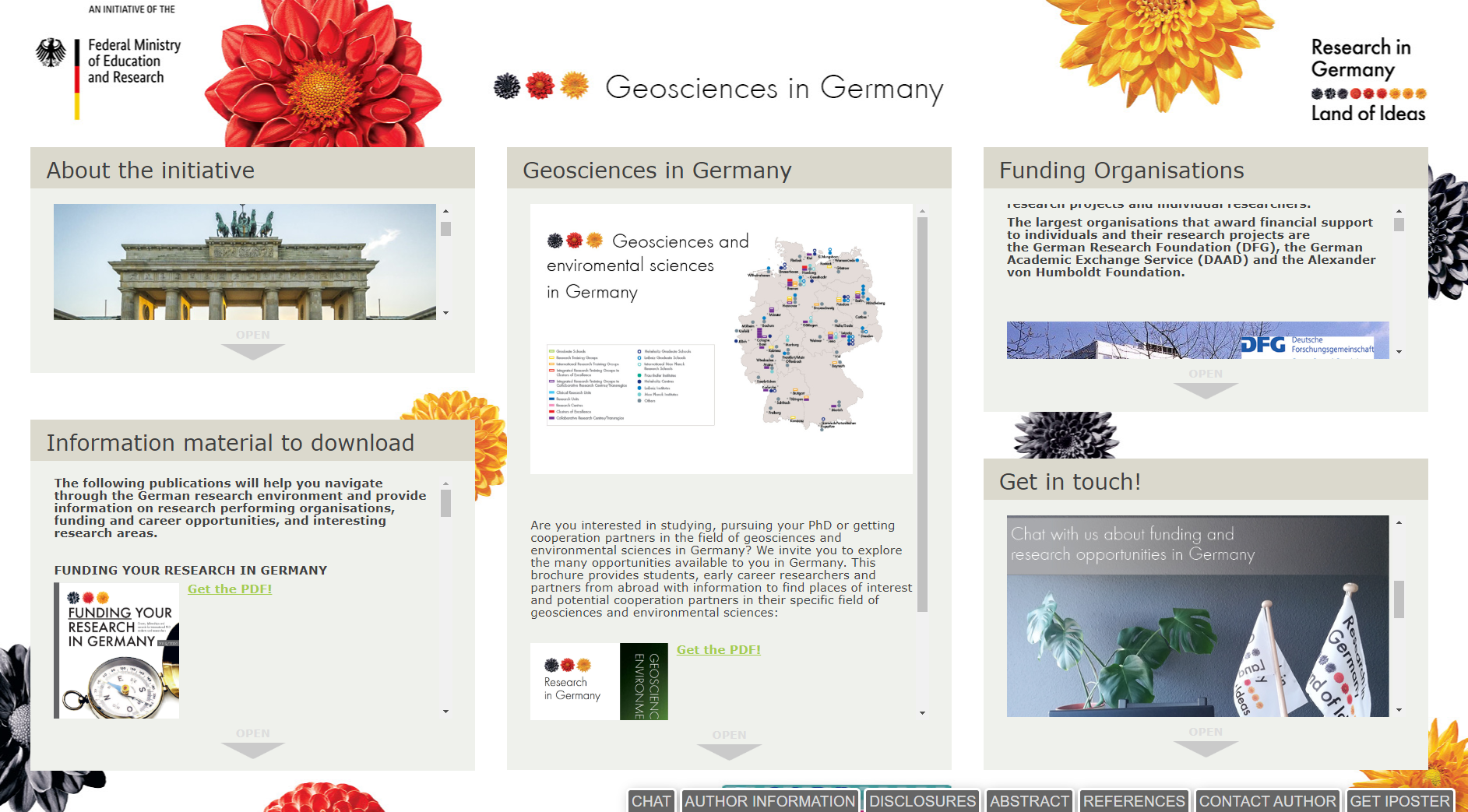 Screenshot „Geosciences in Germany iPoster“