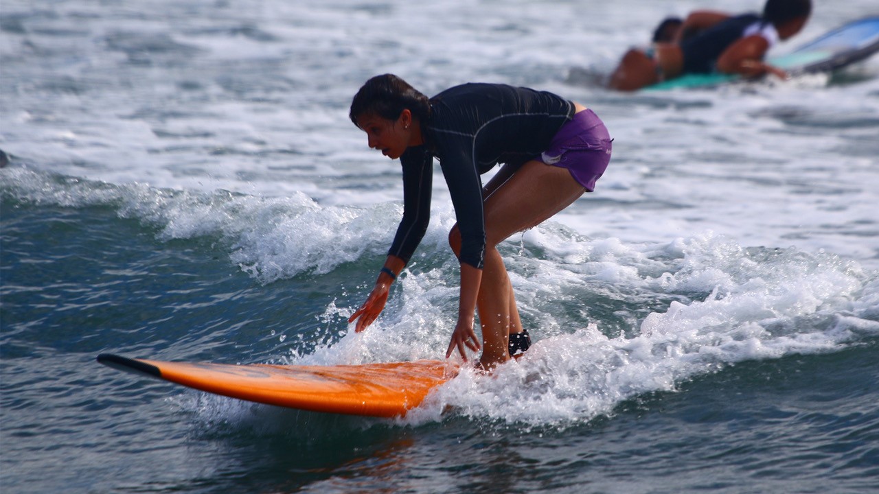 Initial progress on the surfboard