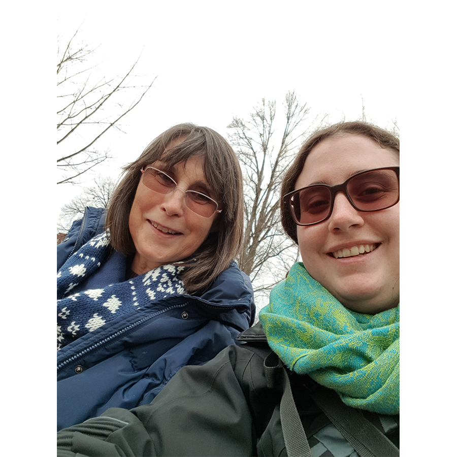 Miriam Fichtner with her mother at Yale in New Haven