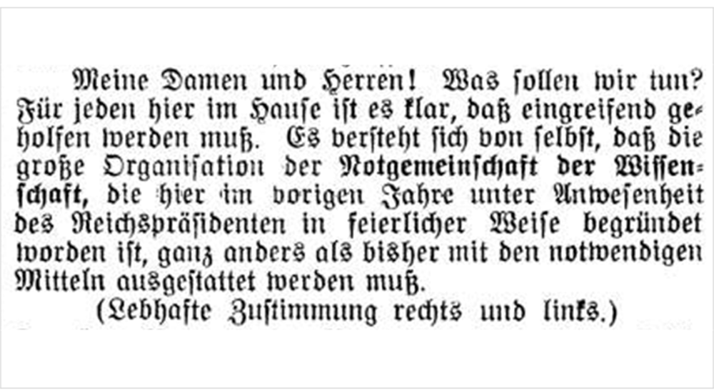 Extract from a speech by Member of the Reichstag Hermann Strathmann (German National People's Party) (Verhandlungen des Reichstages [Reichstag Proceedings], volume 357, session 268, 16 November 1922, p. 9012).