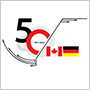 Logo für das 50-jährige Jubiläum der Deutsch-Kanadischen Zusammenarbeit in Wissenschaft und Technologie