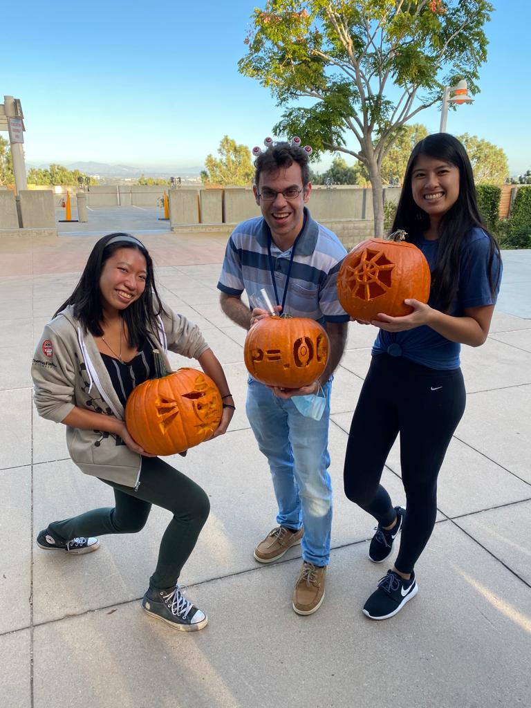 Having fun carving the pumpkins*