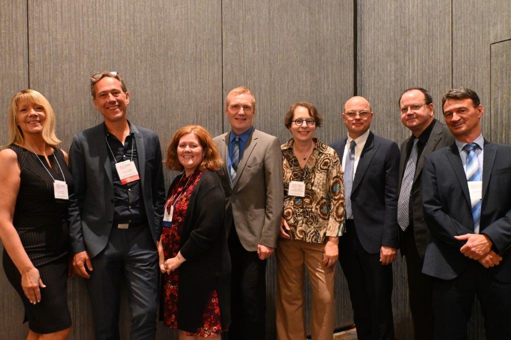 v.l.n.r.: Janet Ward (GSA), Johannes von Moltke (GSA), Sara Hall (GSA), Ben Brisch (DAAD), Claudia Kinkela (NEH), Jan Lüdert (DWIH NY), Michael Thomanek (DAAD NY) und Georg Bechtold, DFG-Büro Nordamerika