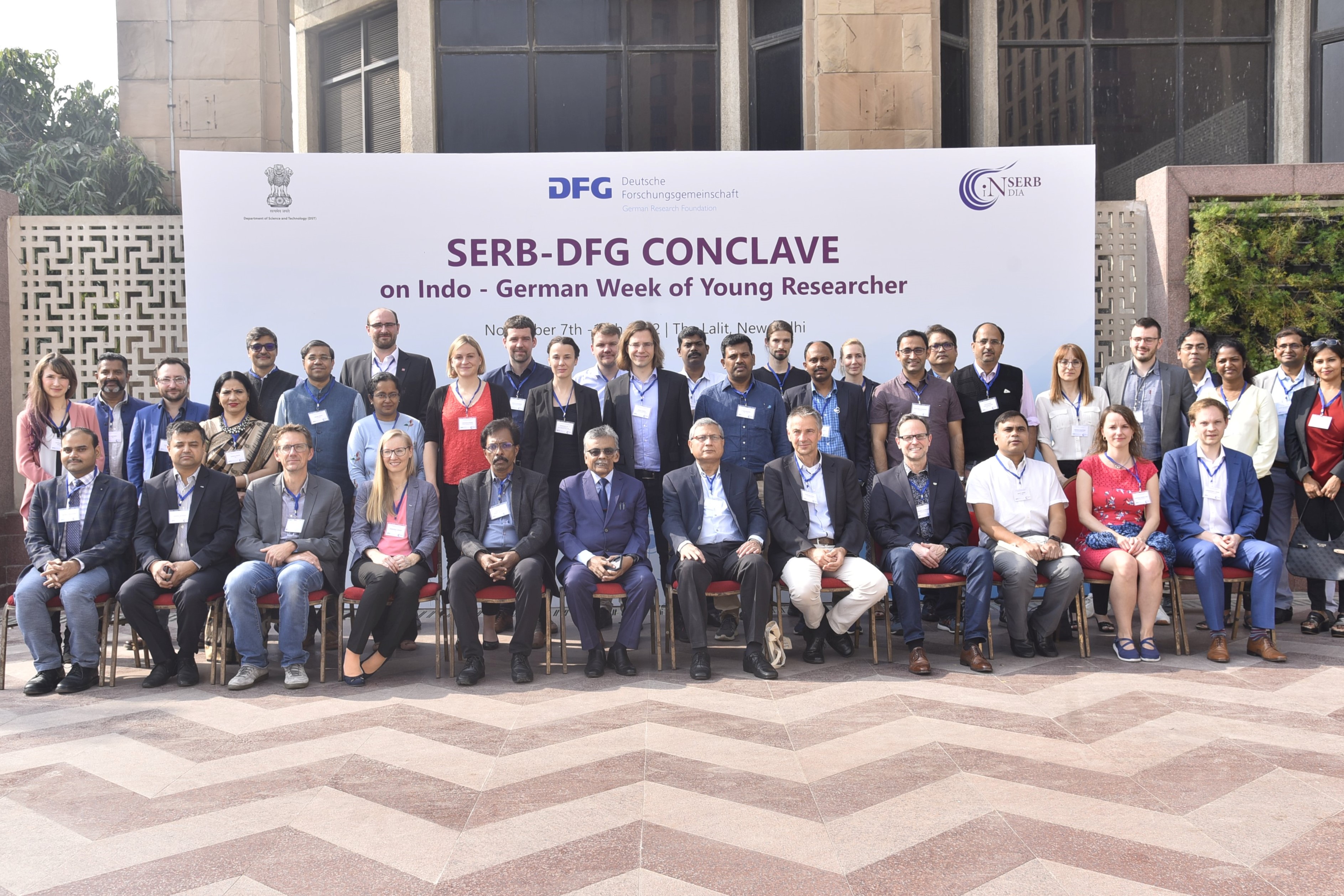 Group Photo of the participants and organizers of the first Indo-German Week of the Young Researcher. Prof. Akhilesh Gupta, SERB Secretary (6th from left)