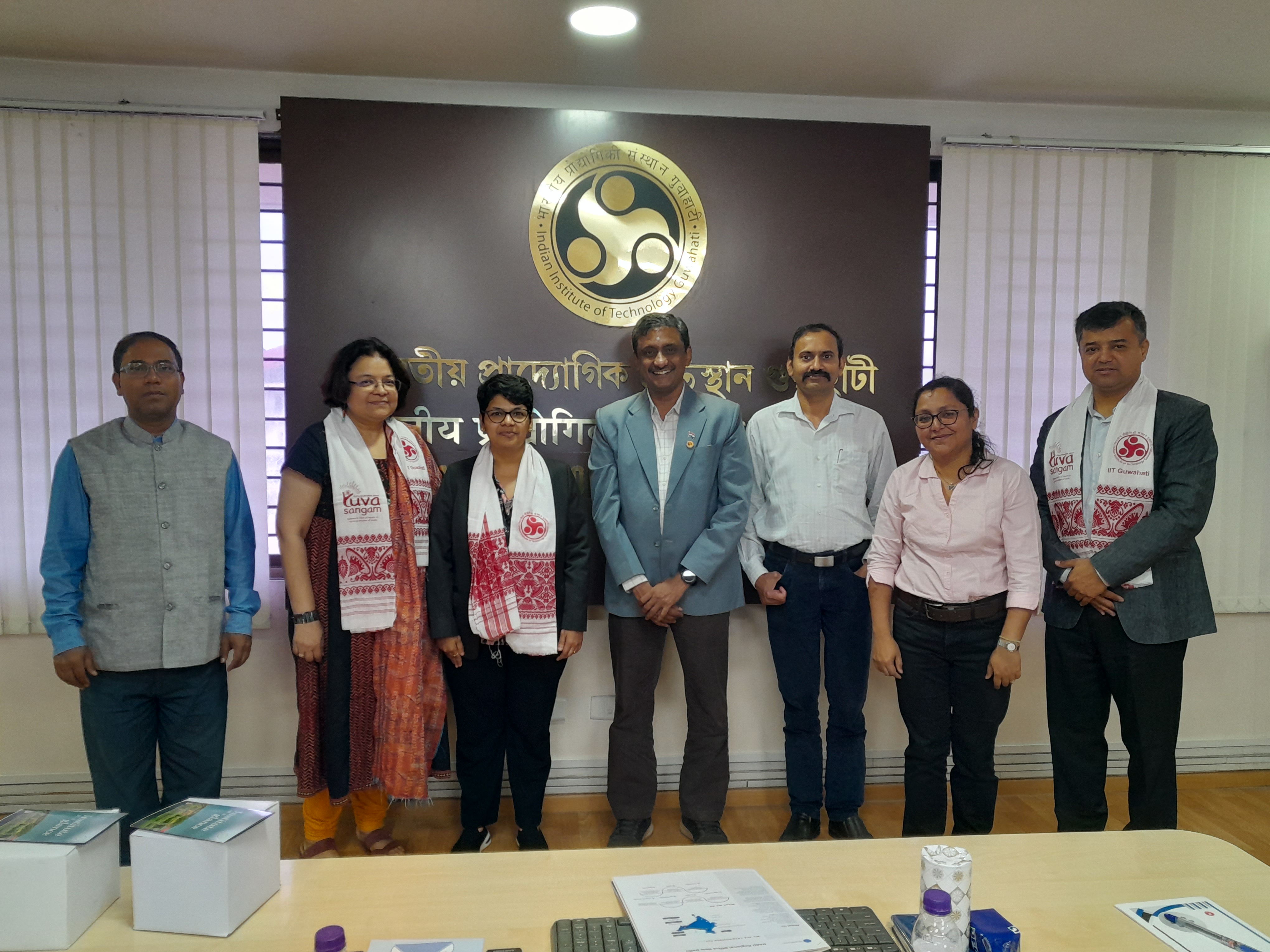 Institutional visit at the Indian Institute of Technology, Guwahati; (L to R) Prof. Mihir Kumar Purkait, IIT; Ms. Anuroopa Dixit, DAAD; Ms Aditi Gosavi, DAAD; Prof. Parameswar K. Iyer, IIT; Prof. K.V. Krishna, IIT; Prof. Sumana Dutta, IIT & Dr. Vaibh