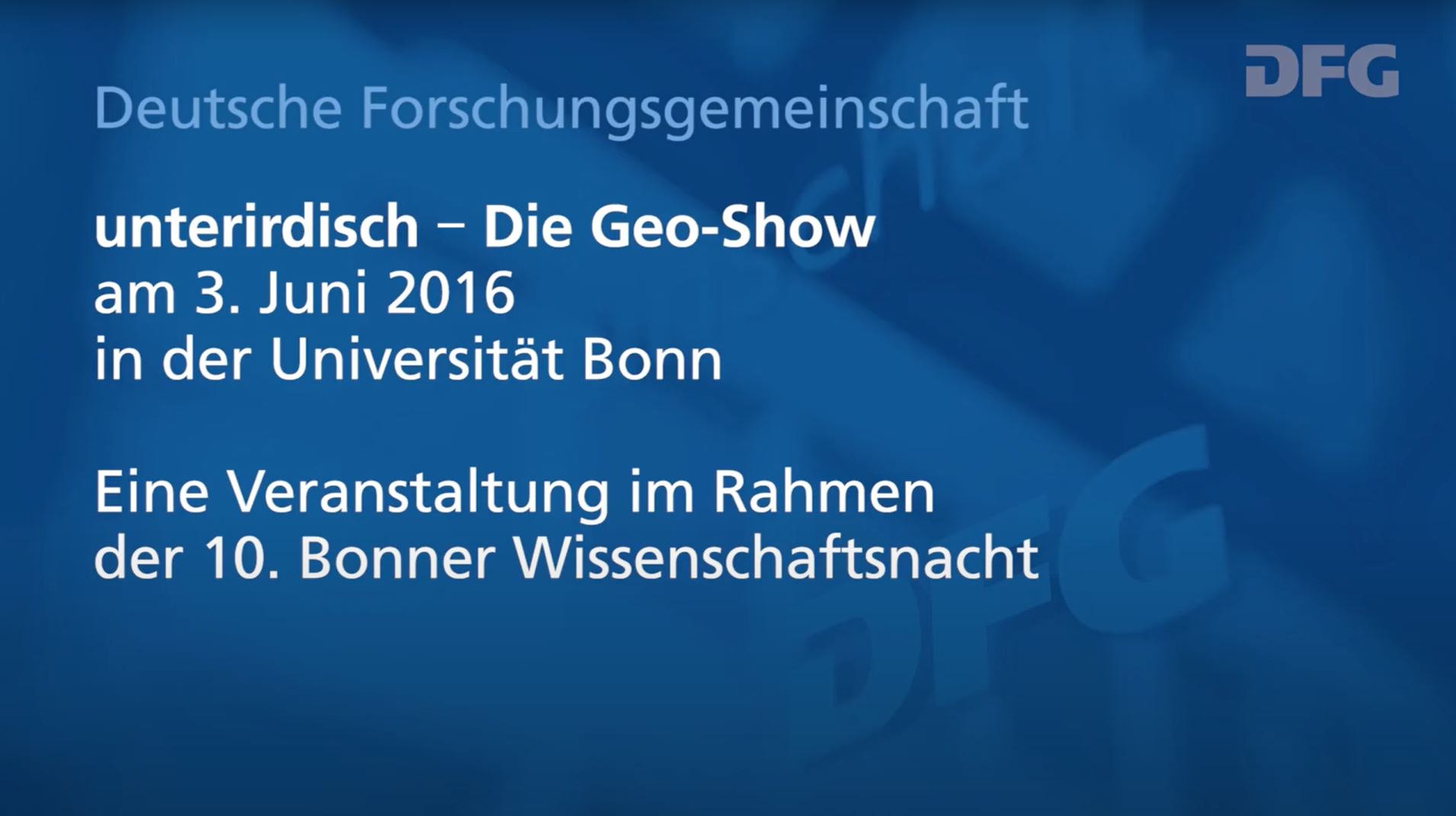 Schmuckbild: unterirdisch - Die Geo-Show