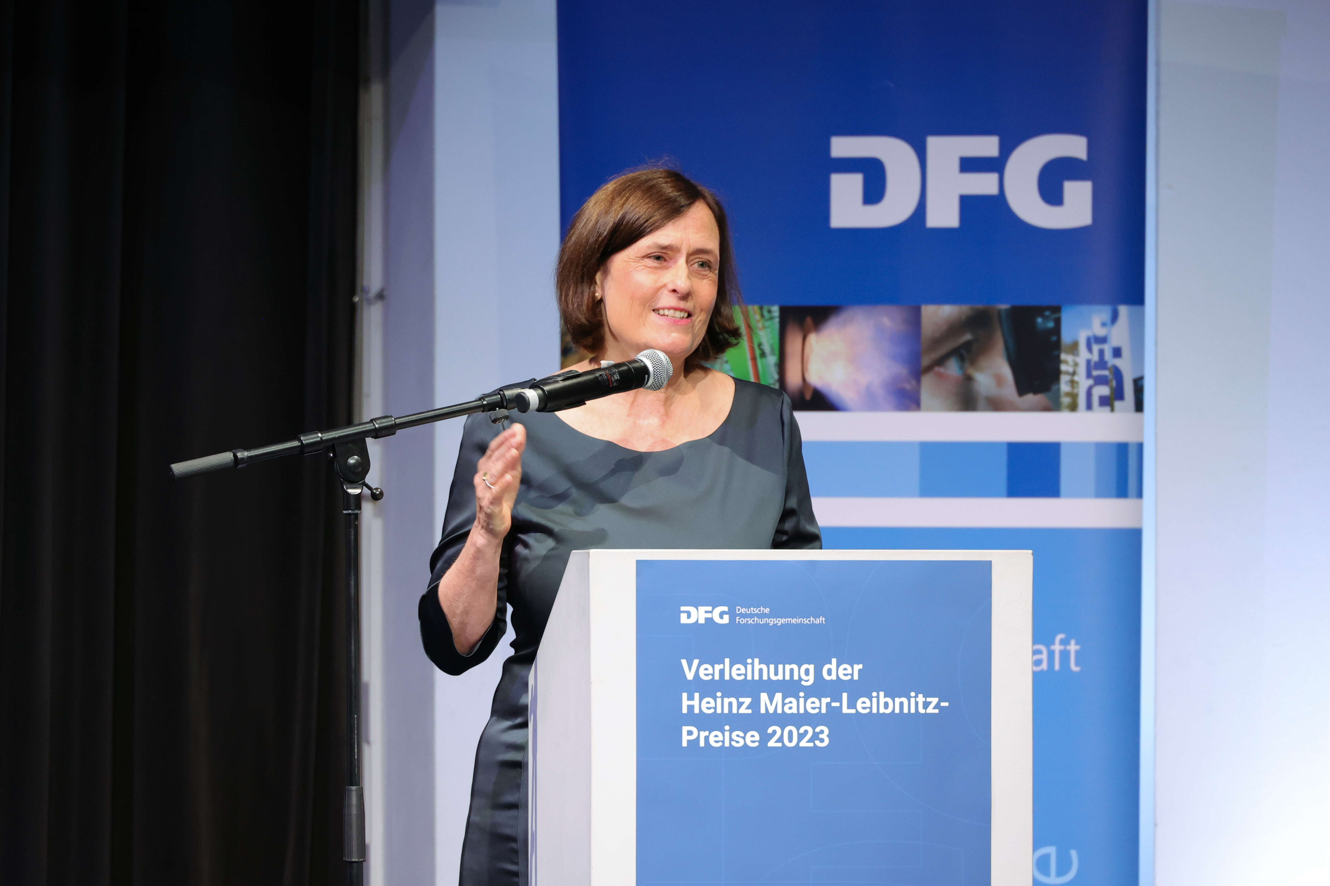 DFG-Präsidentin Prof. Dr. Katja Becker begrüßte die Gäste