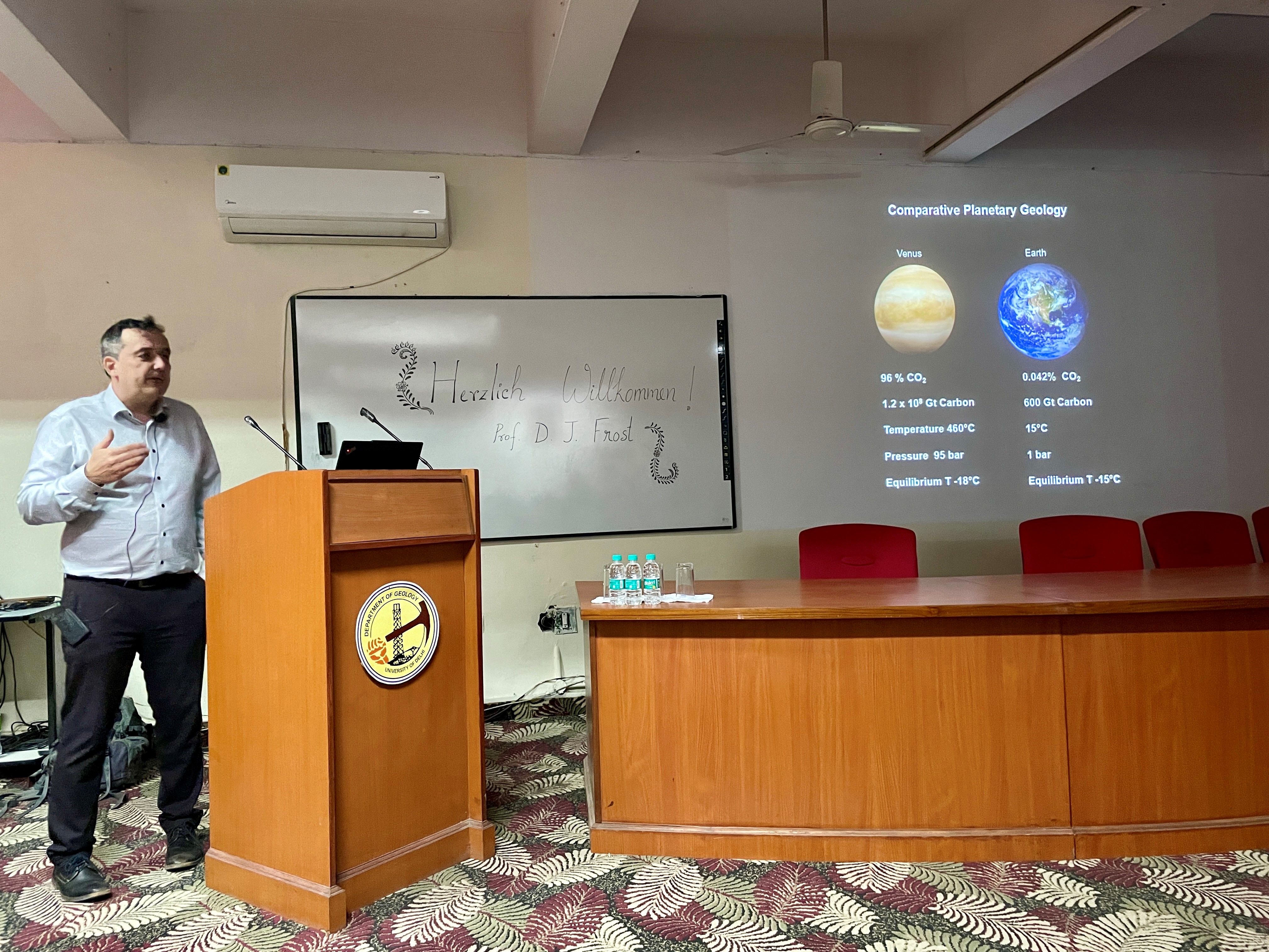 Leibniz Lecture at the Geology Department of Delhi University