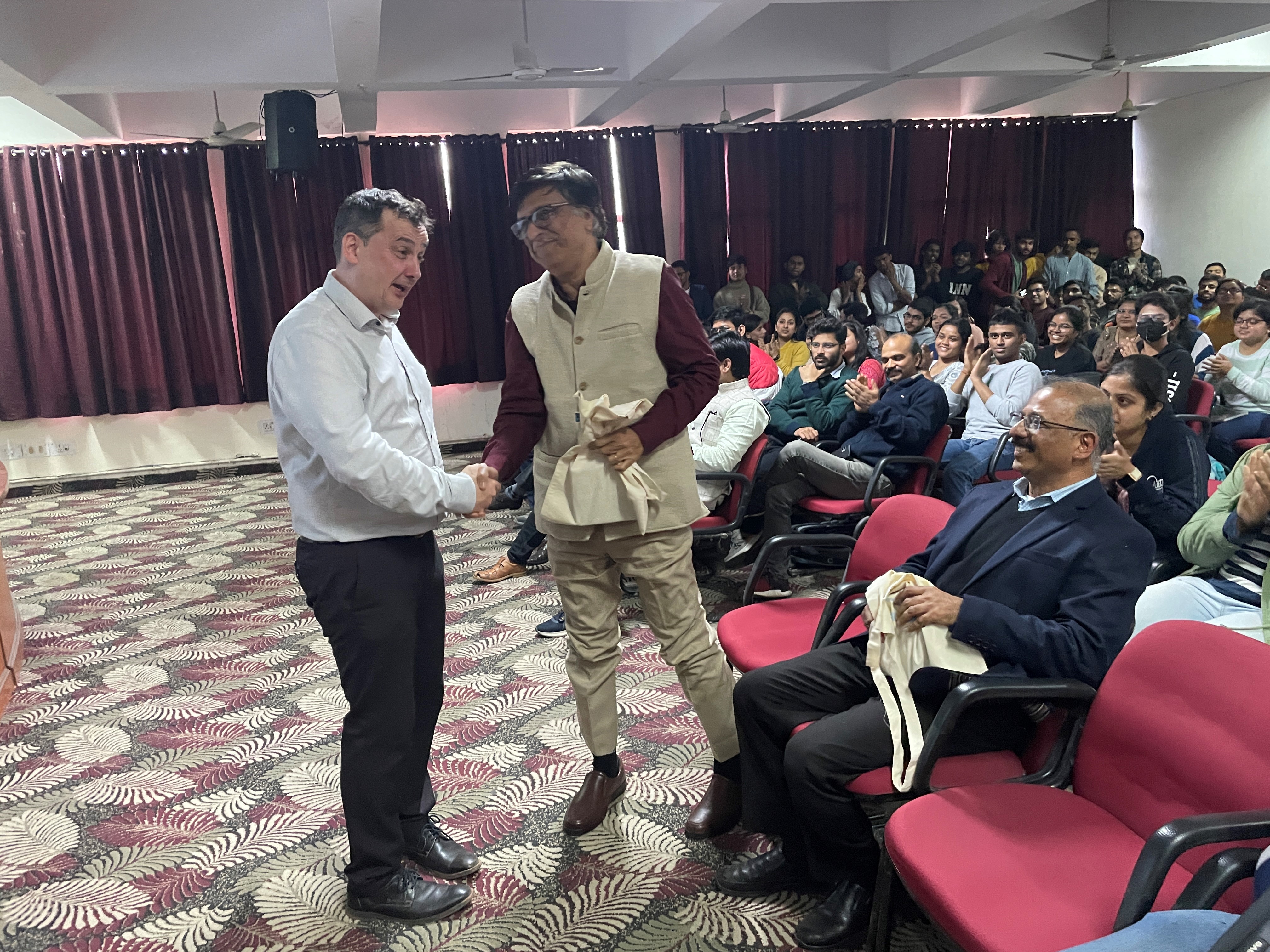 Interaction with faculty and students of Delhi University; Prof. Daniel Frost, University of Bayreuth; Prof. Anupam Chattopadhyay and Prof. Pankaj Srivastava, Delhi University
