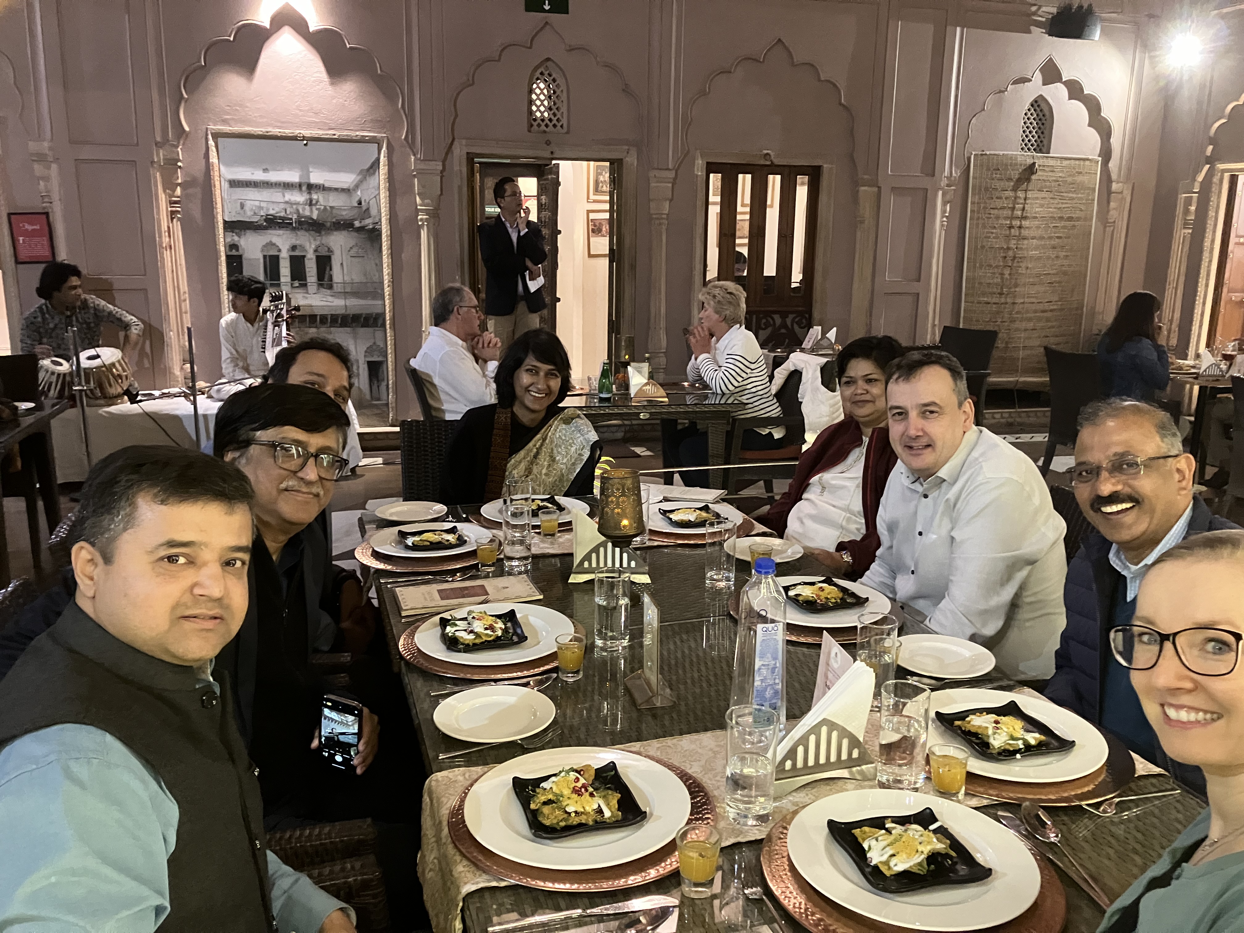 Hosts of the stay at Delhi University: Prof. Anupam Chattopadhyay, Dr. Subham Mukherjee, Dr. Anindita Dey, Dr. Ashima Saikia and Prof. Pankaj Srivastava; Delhi University with Prof. Daniel Frost, University of Bayreuth (3rd from right) and Dr. Franziska Langer, Dr. Vaibhav Agarwal, DFG Office India