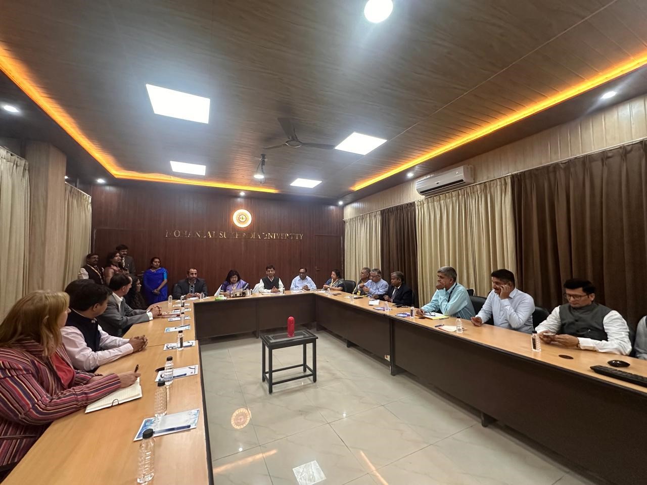 meeting at a conference hall at Mohanlal Sukhadia University, Udaipur 