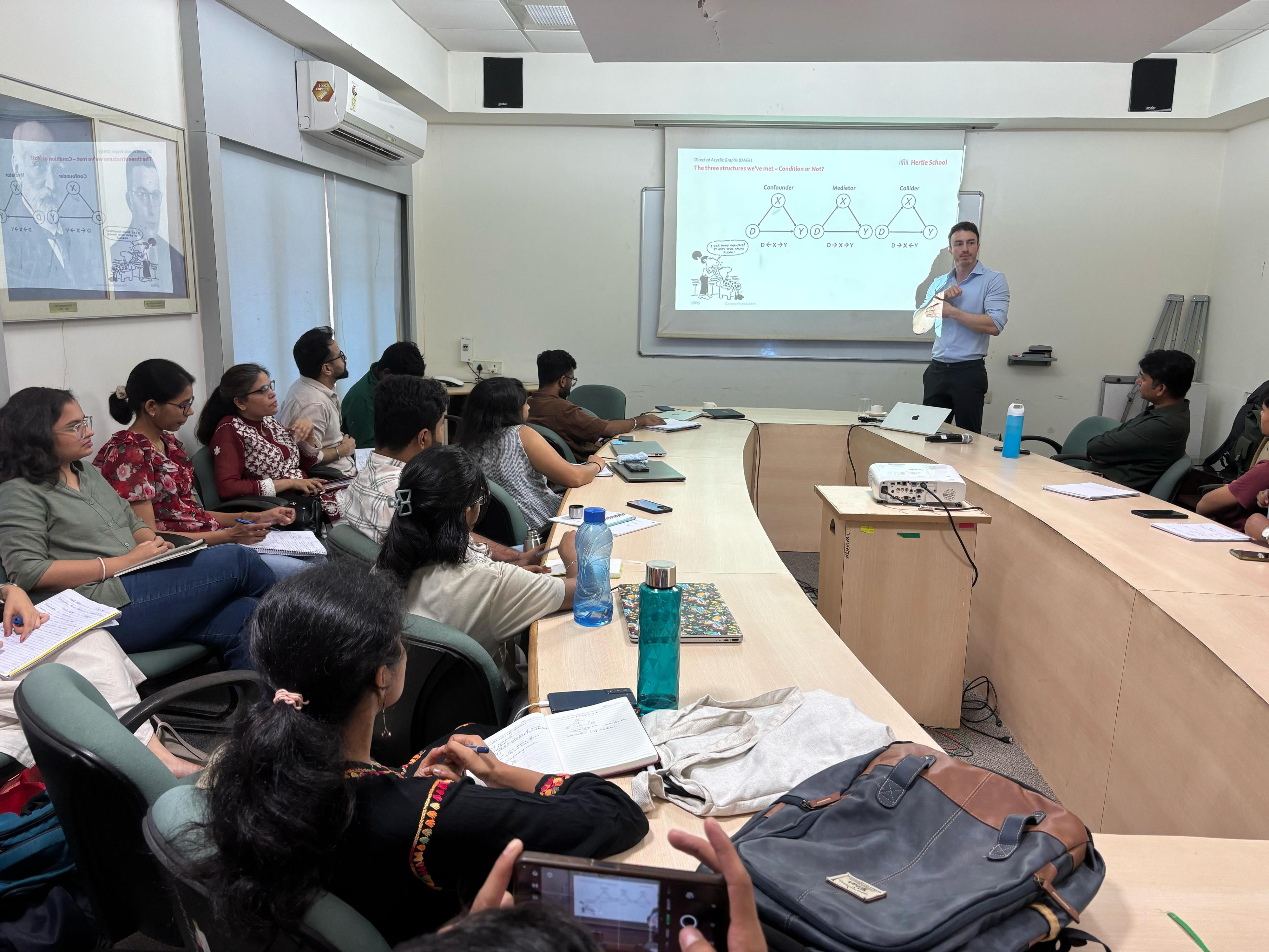 Lecture with PhD students at TISS, Mumbai