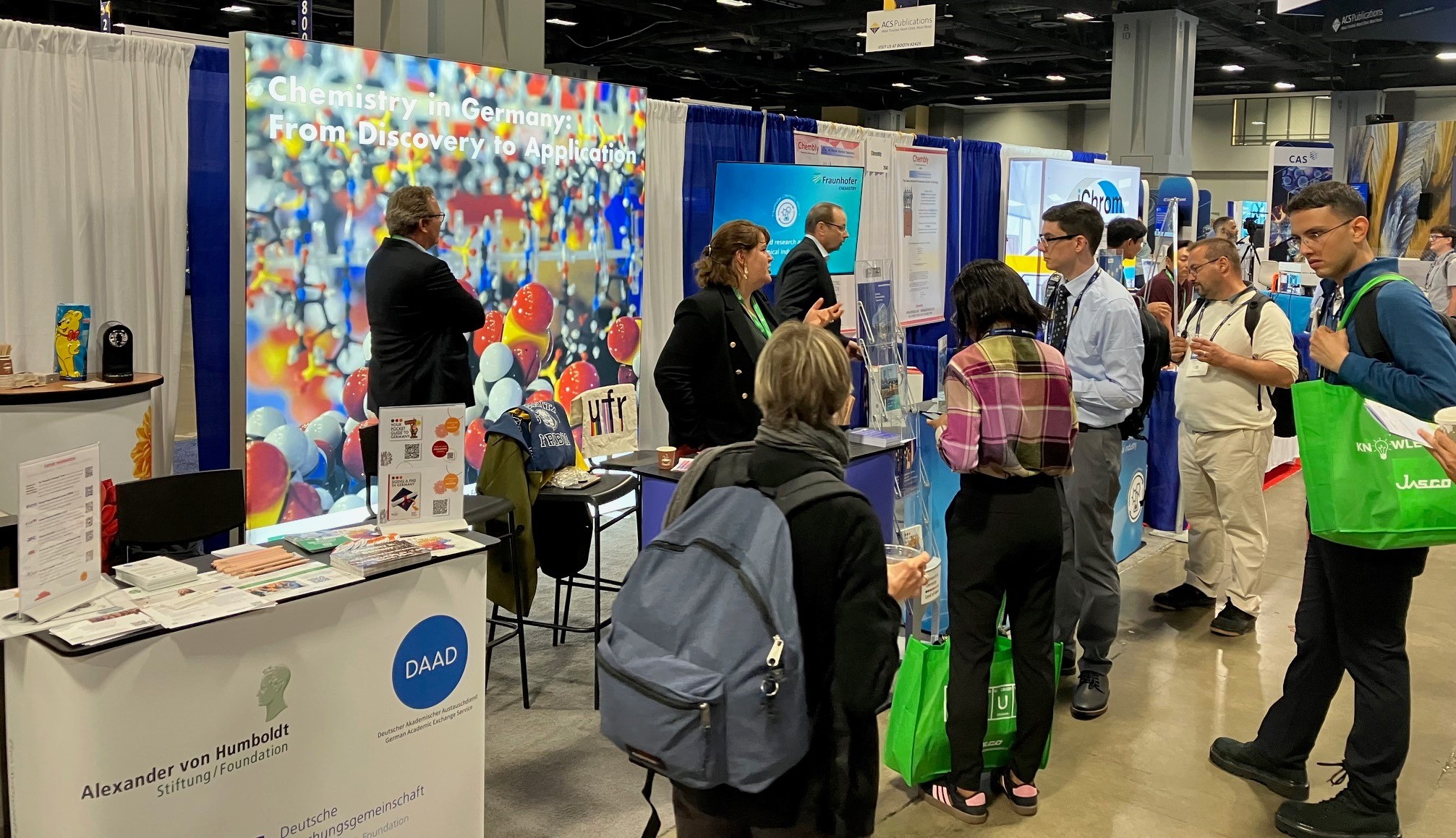 Picture of the booth at the ACS Fall Meeting “Chemistry in Germany” in Washington, DC