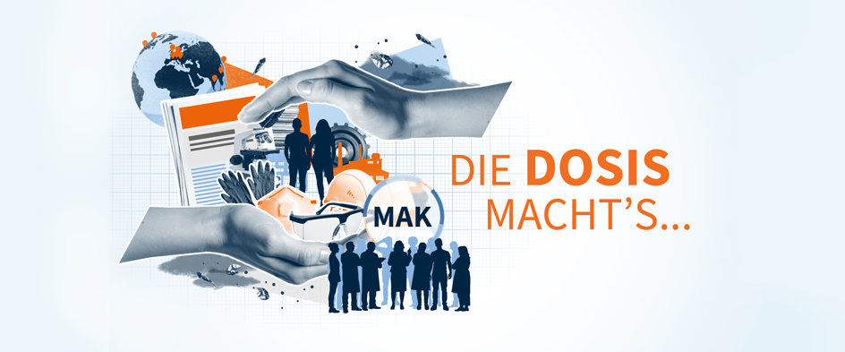 Schmuckbild mit Illustrationen zum Thema "Zur Arbeit der MAK-Kommission"