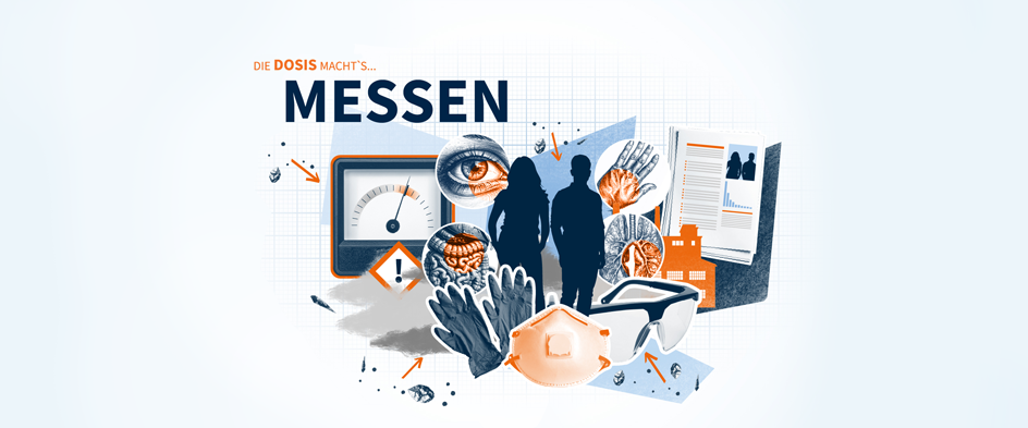 Schmuckbild mit Illustrationen zum Thema Messverfahren