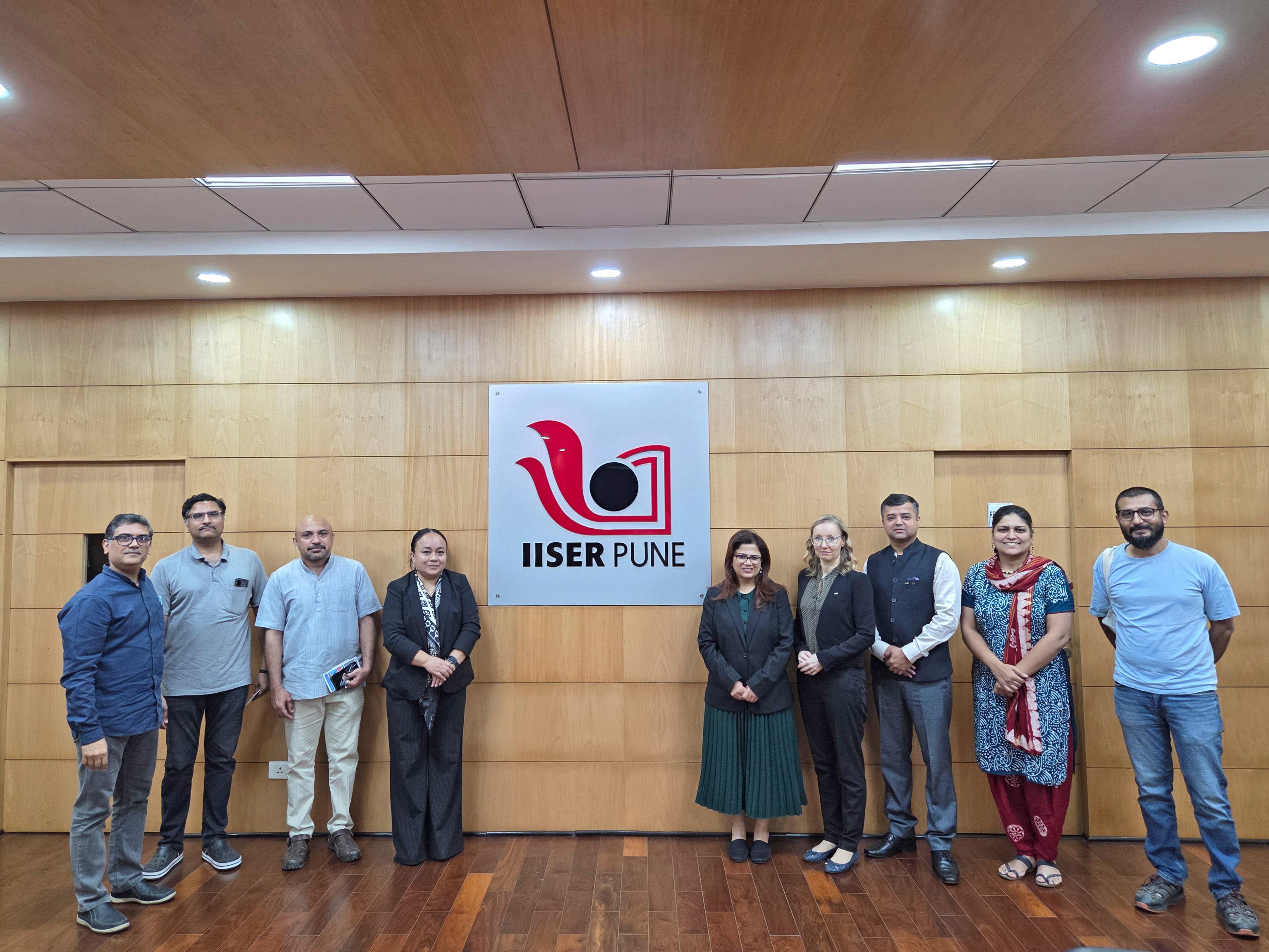 Group picture of the German delegation at the Indian Institute of Science Education and Research in Pune
