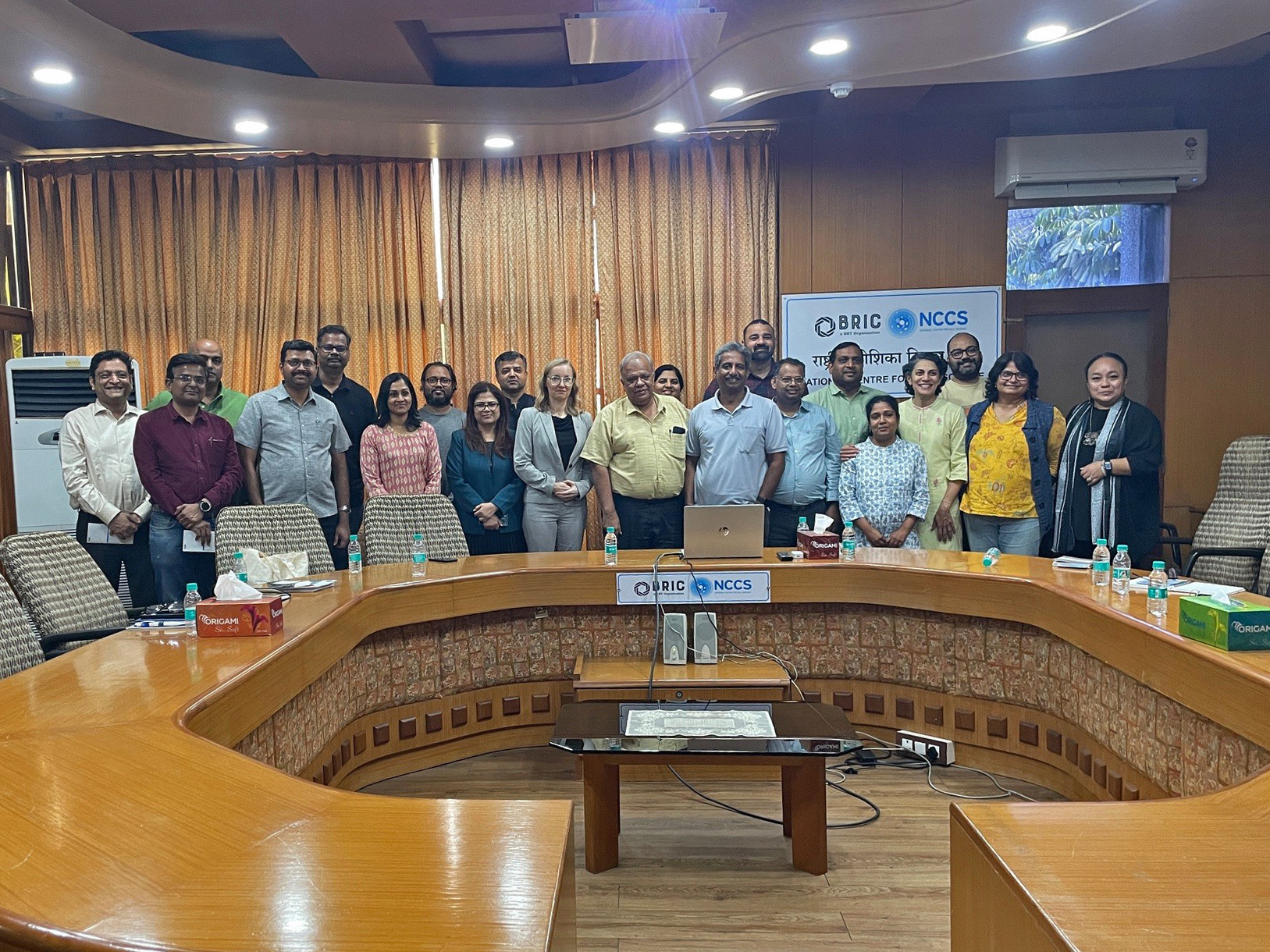 Group picture of the German delegation at the BRIC National Centre for Cell Science in Pune.