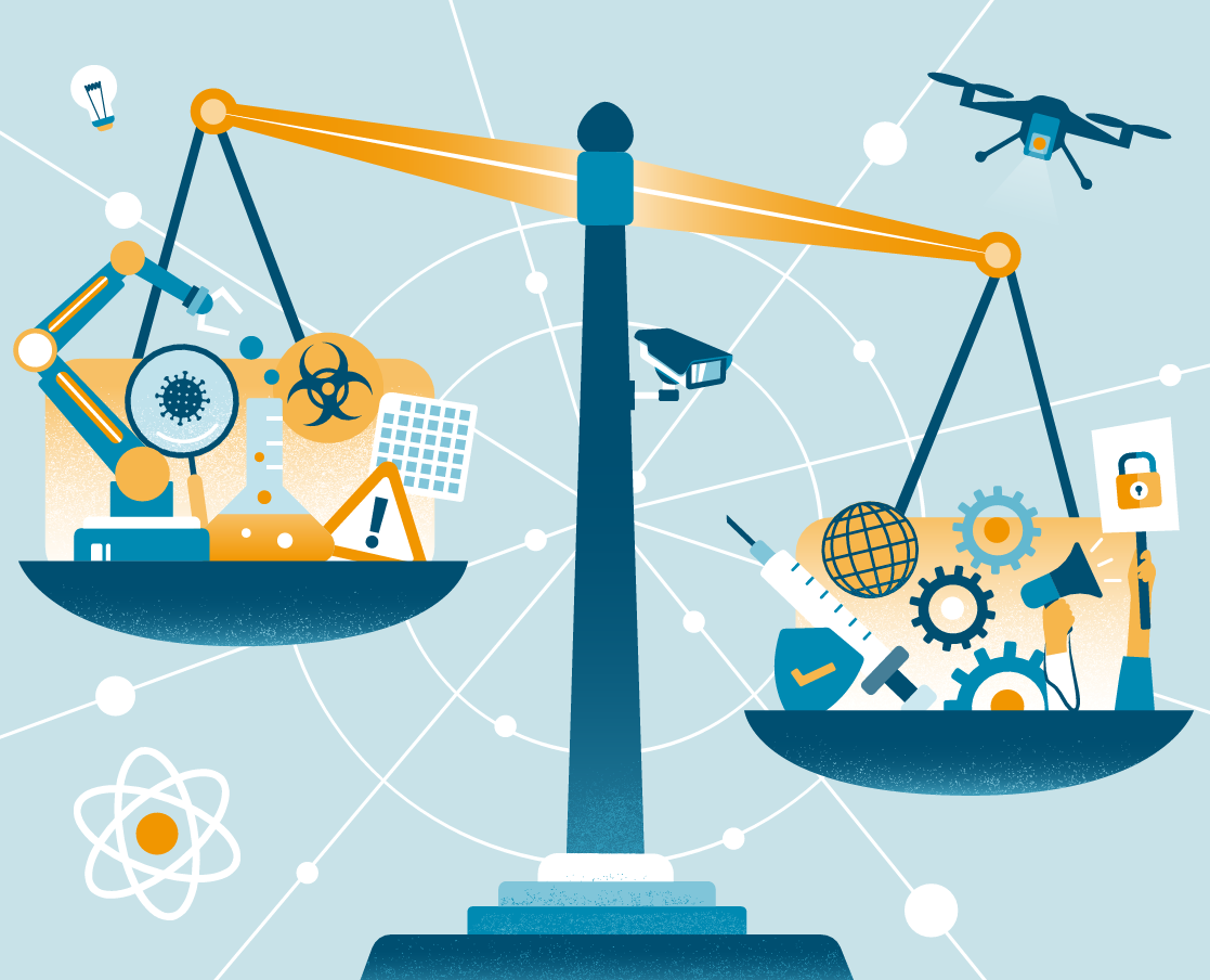 Schmuckbild zum Leitfaden für die Arbeit der Kommissionen für Ethik sicherheitsrelevanter Forschung