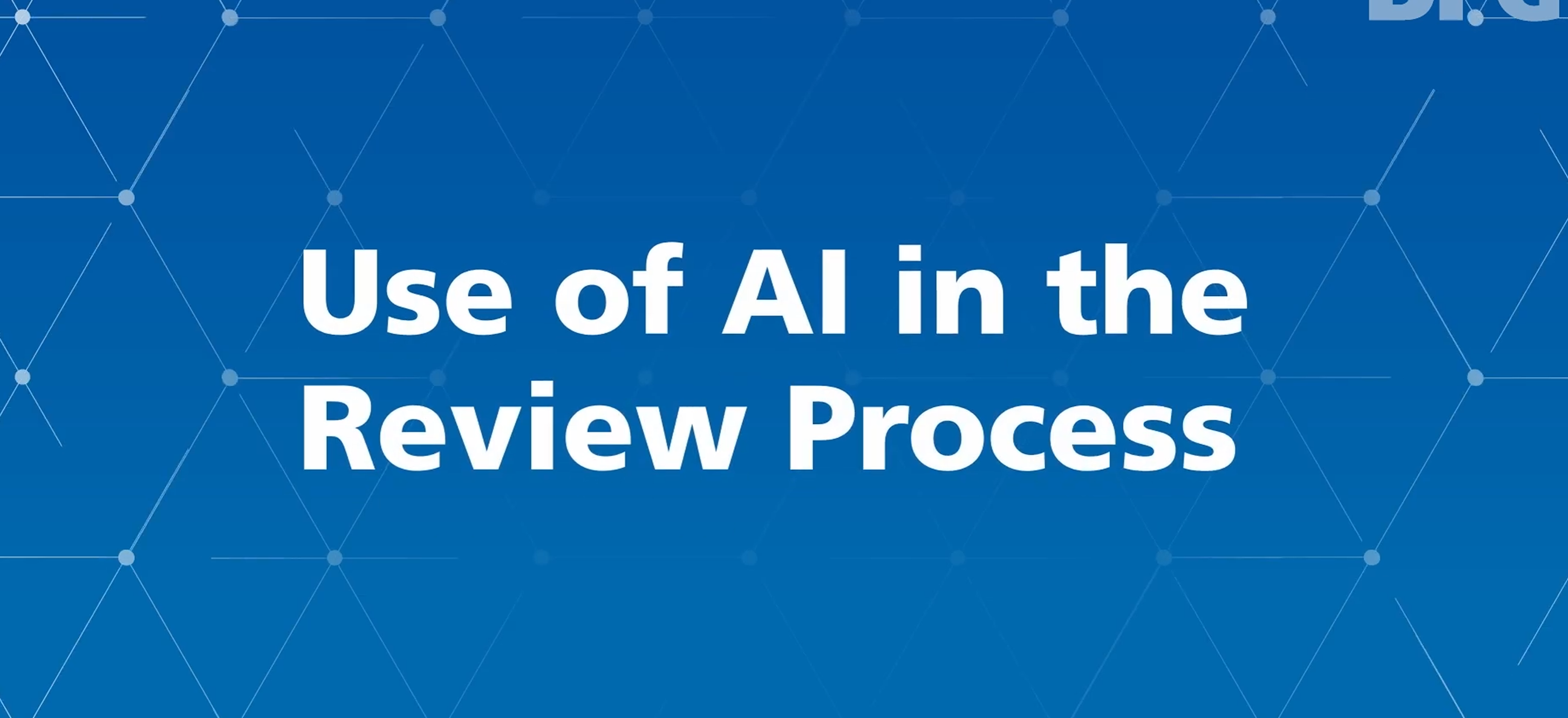 Screenshot of the video on AI in the review process
