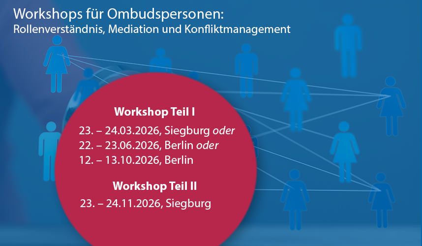 Banner: Workshops für Ombudspersonen und Curricula für Lehrveranstaltungen 2026