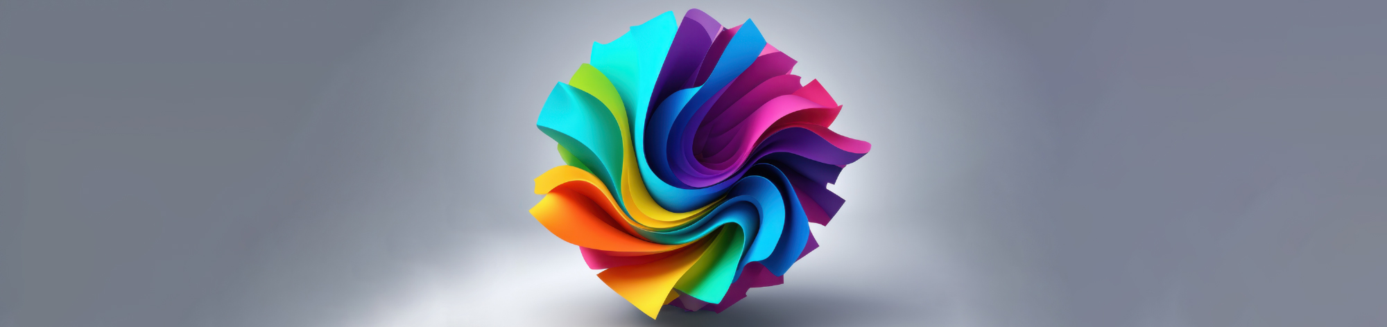 Farbenfrohes Wellenmuster im Regenbogen-Swirl-Stil mit lebhaftem Hintergrund in Farbverlauf