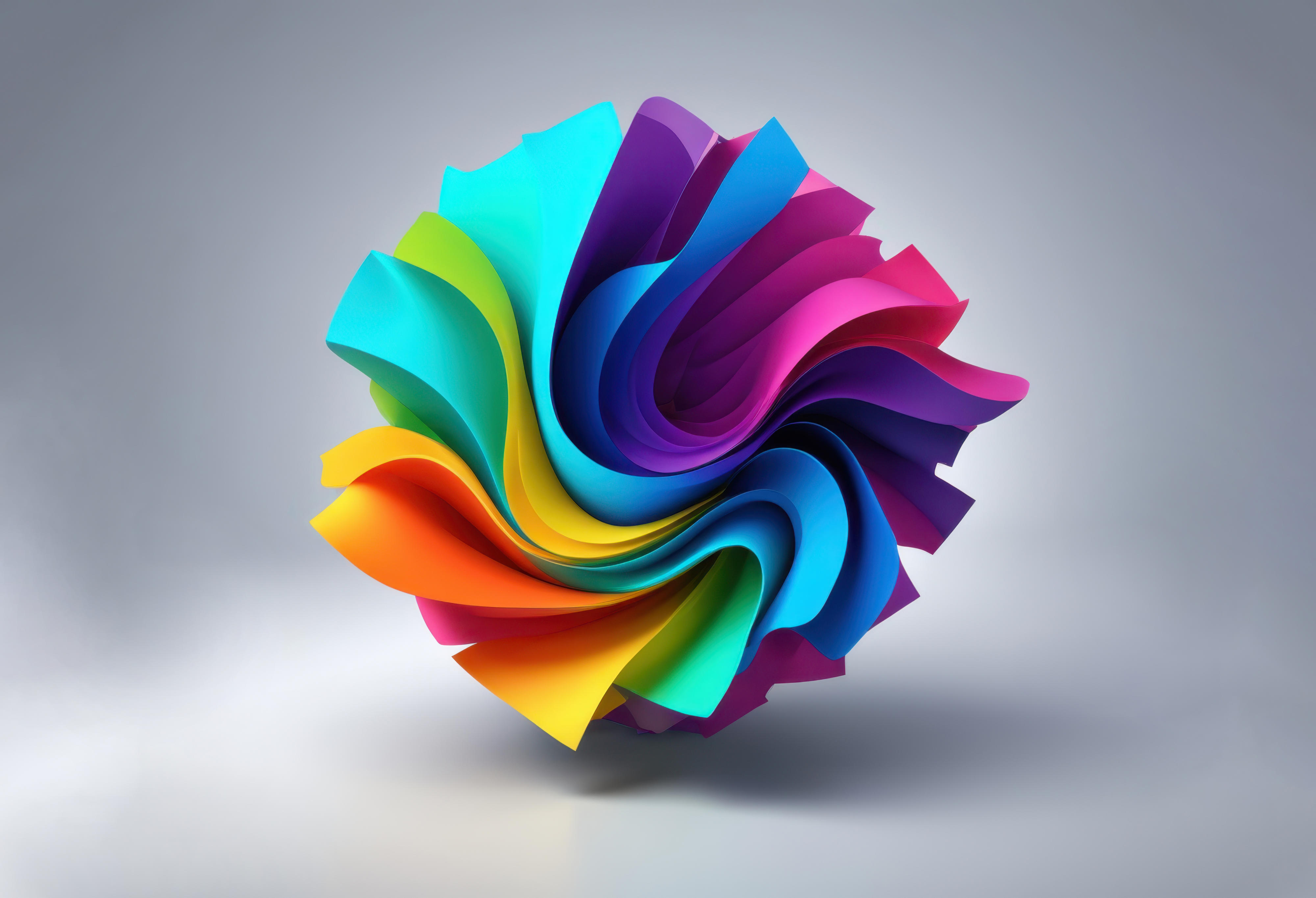 Colorful wave pattern in a rainbow swirl style