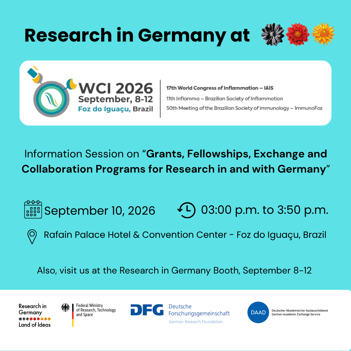 poster to announce the 17th World Congress of Inflammation 