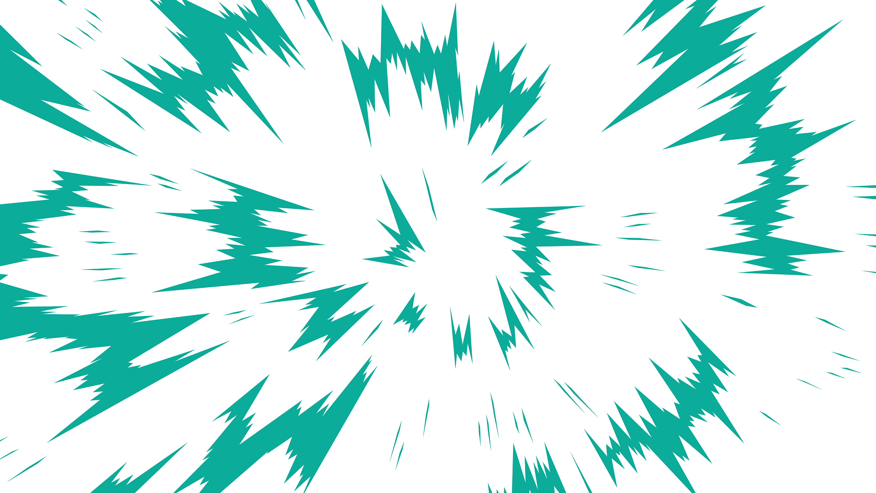 Explosionseffekt mit gezackten, radial verlaufenden Linien und scharfen, blitzartigen Formen. 