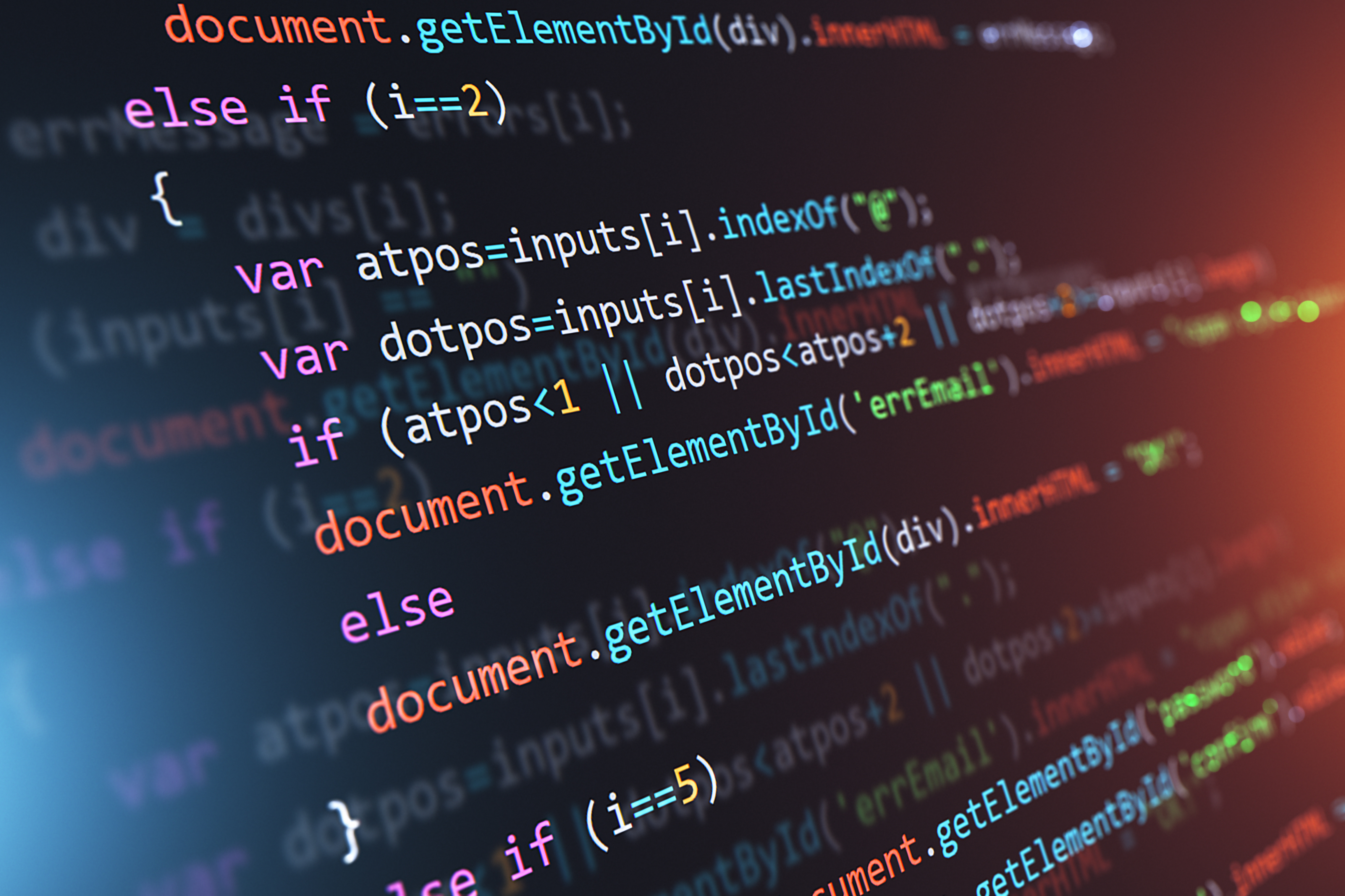 Featured image: Programming source code – abstract background